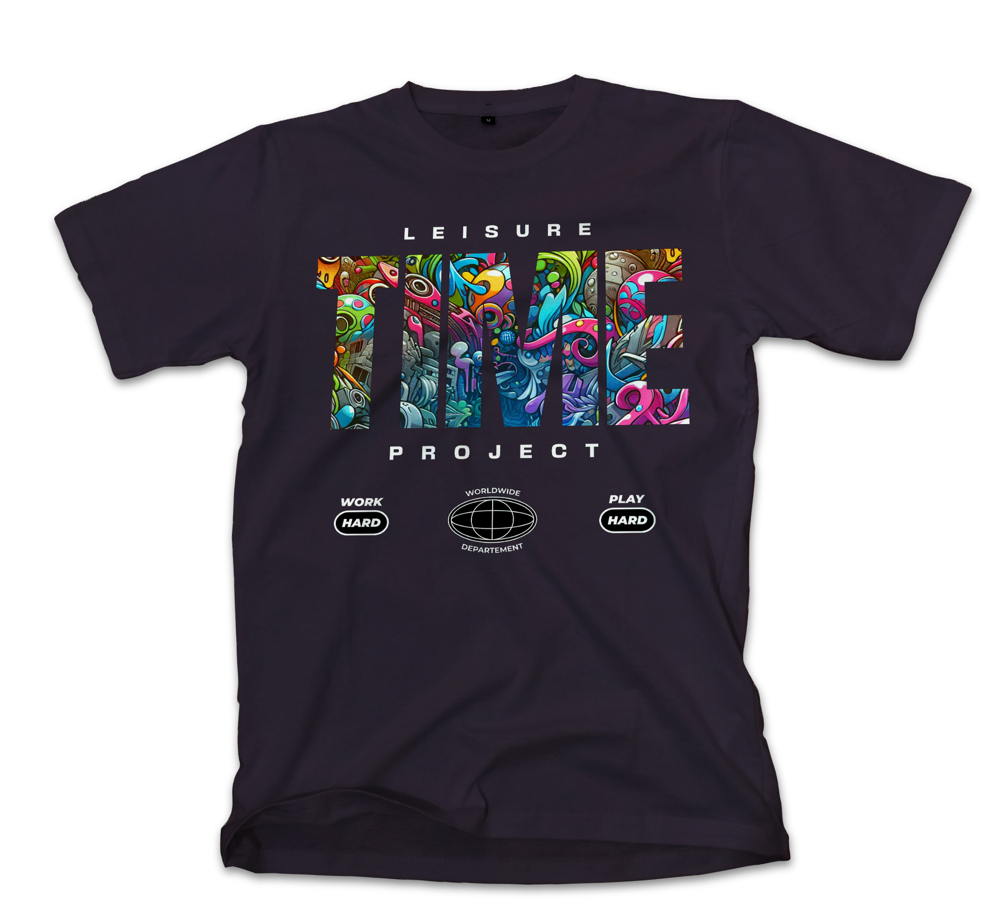 T-Shirt Leisure Time Project Pop Culture Black