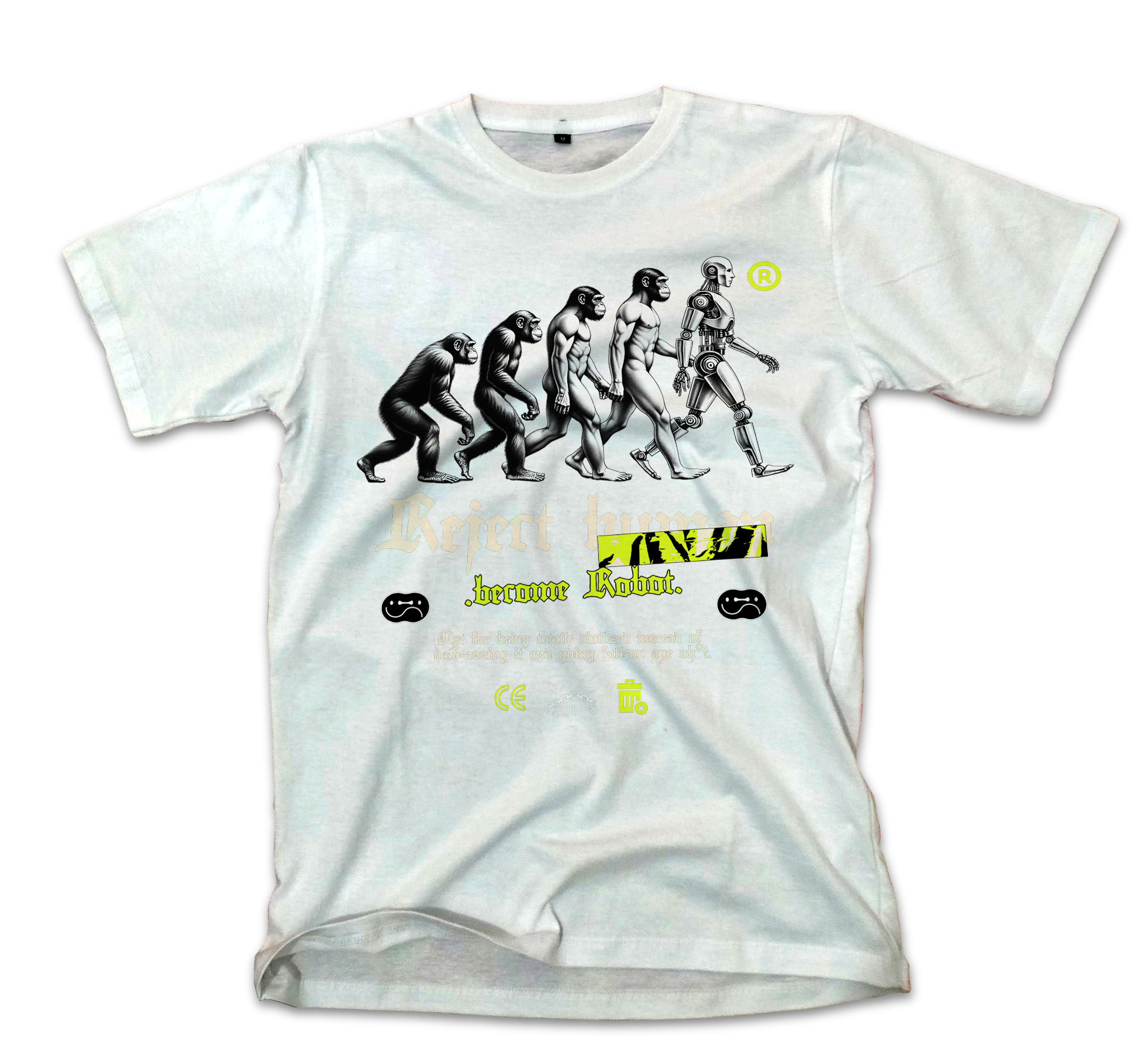 T-Shirt Reject Human Pop Culture White