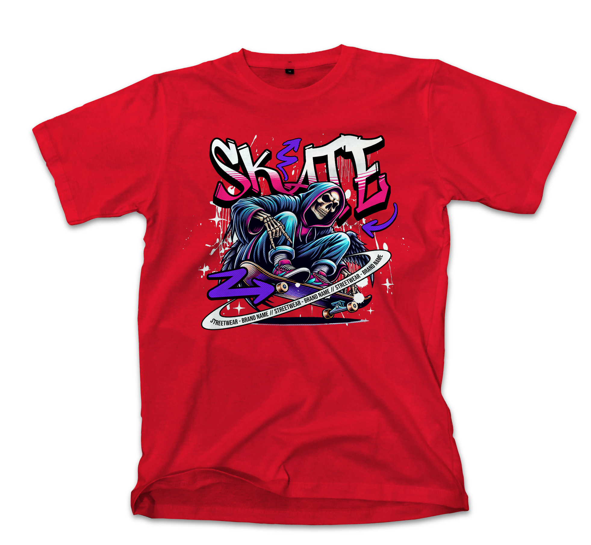 T-Shirt Skate Pop Culture Red