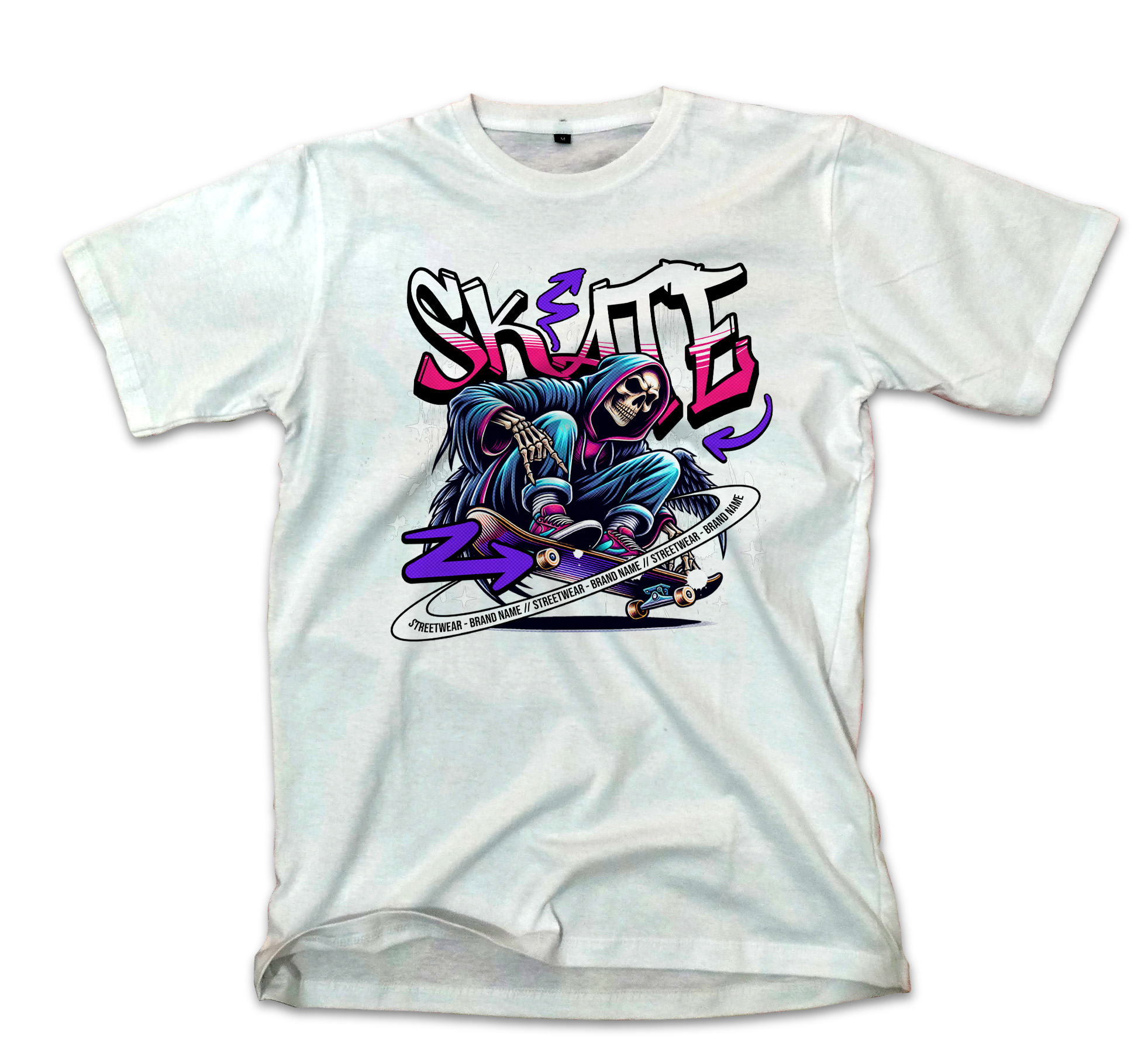 T-Shirt Skate Pop Culture White