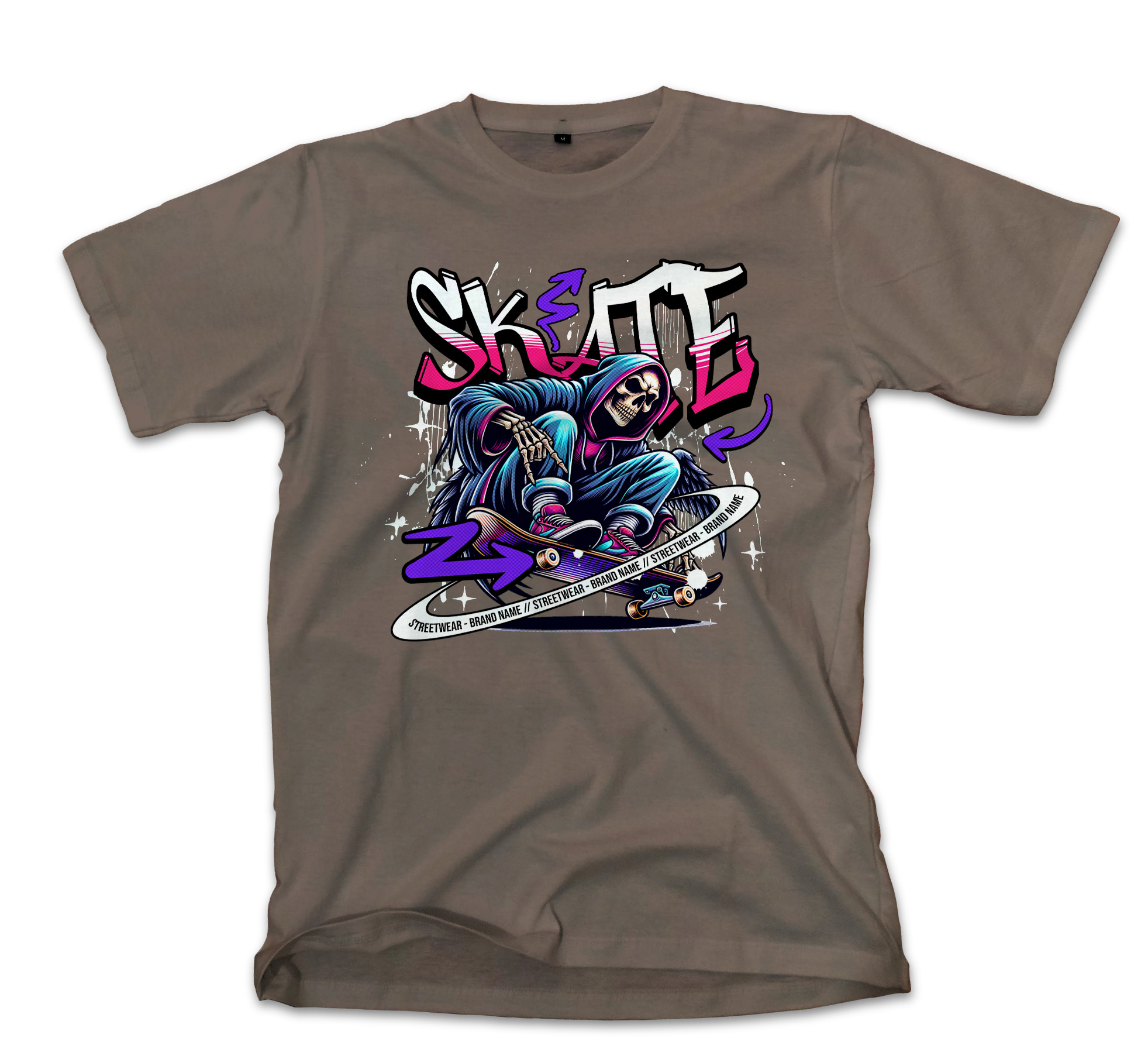 T-Shirt Skate Pop Culture Military Green