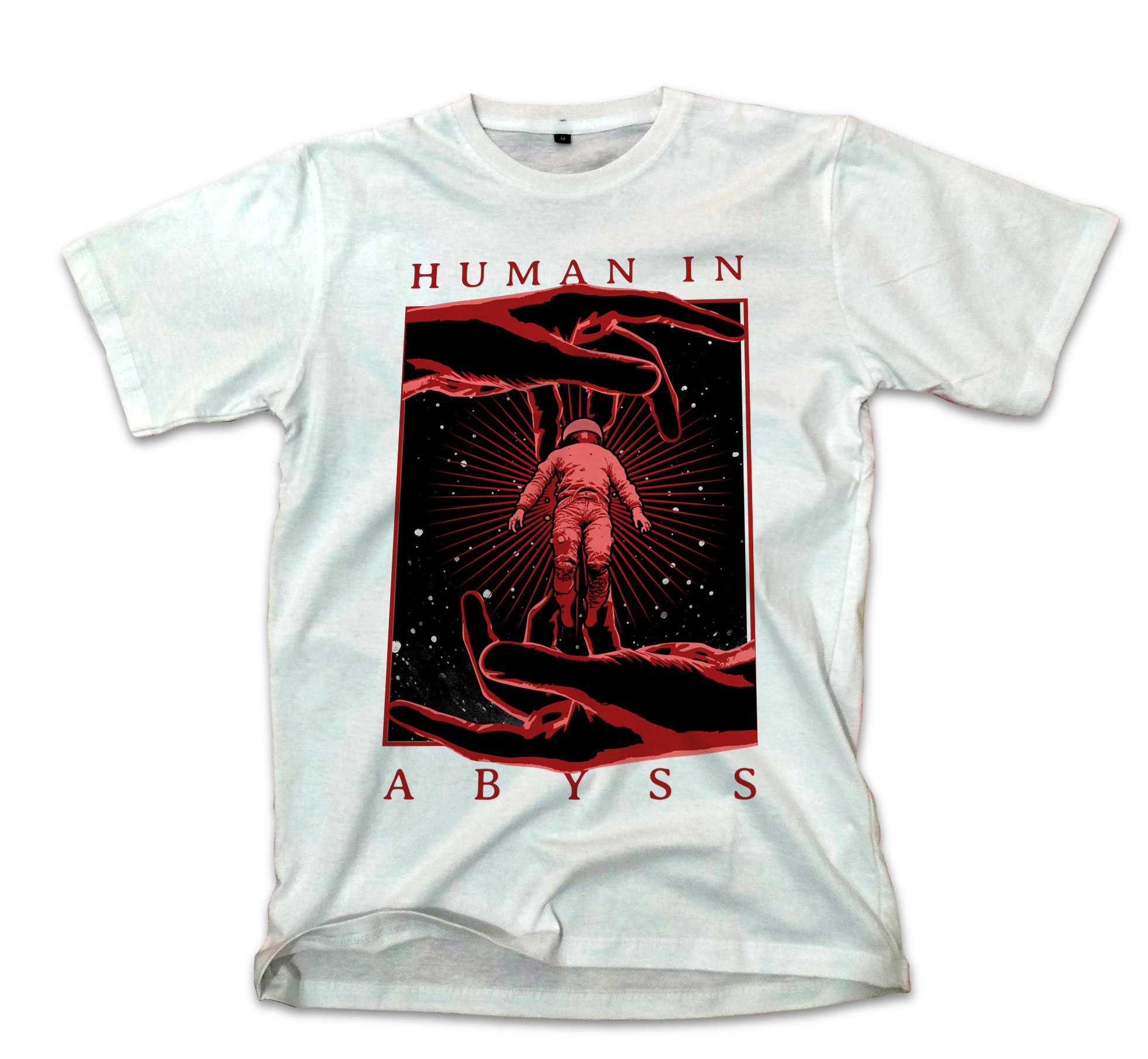 T-Shirt Space Graphic Pop Culture White