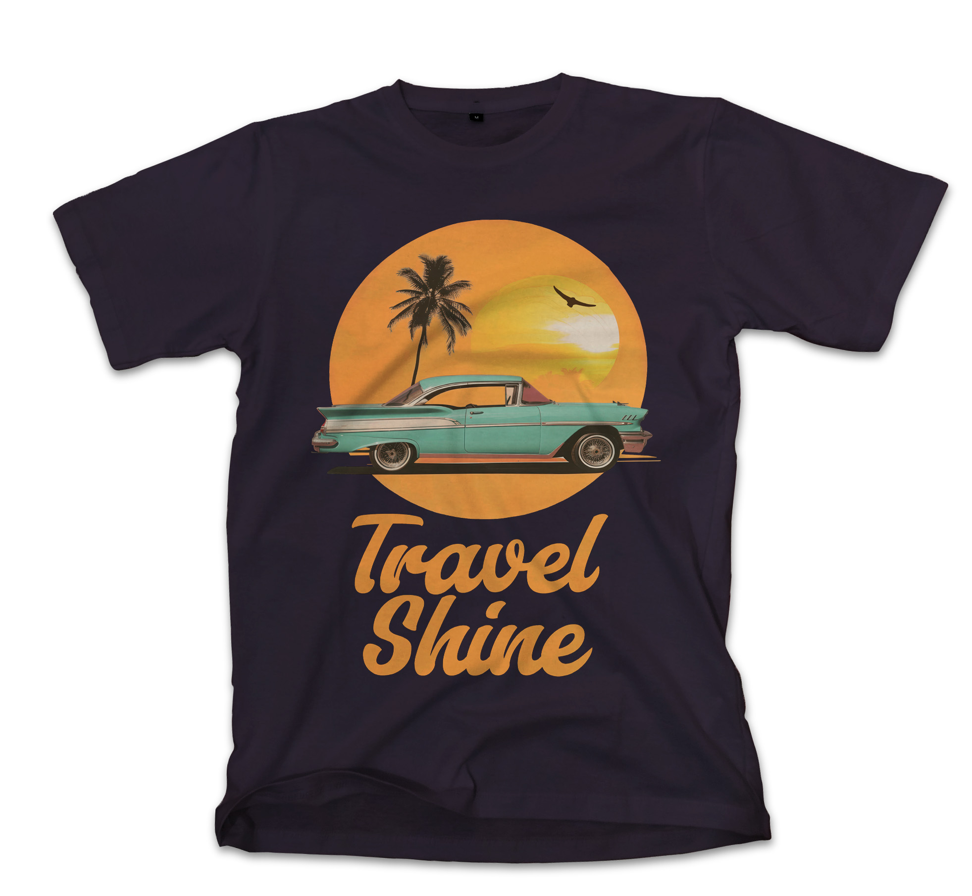 T-Shirt Summer Shine Travel Pop Culture Black