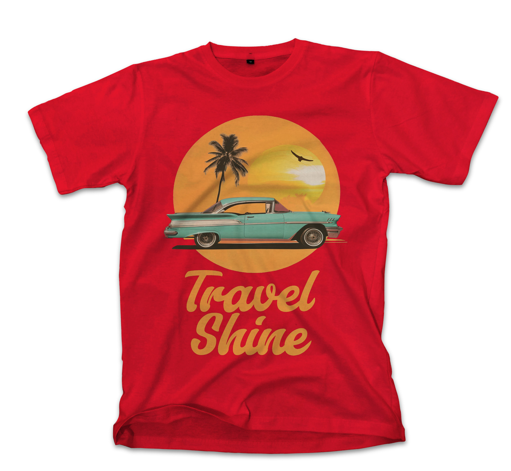 T-Shirt Summer Shine Travel Pop Culture Red