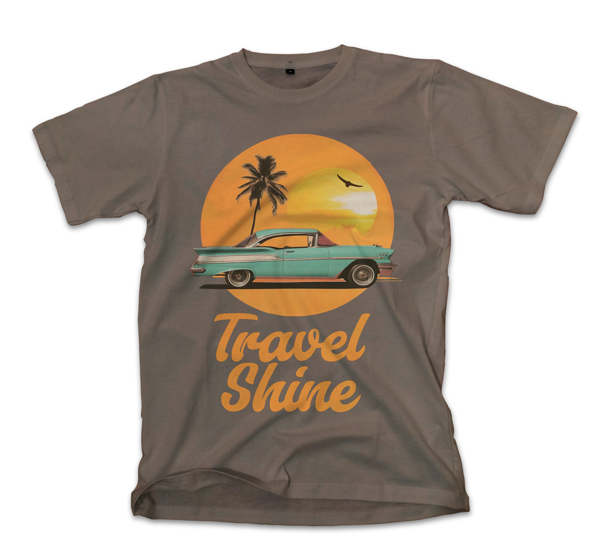 T-Shirt Summer Shine Travel Pop Culture Military Green