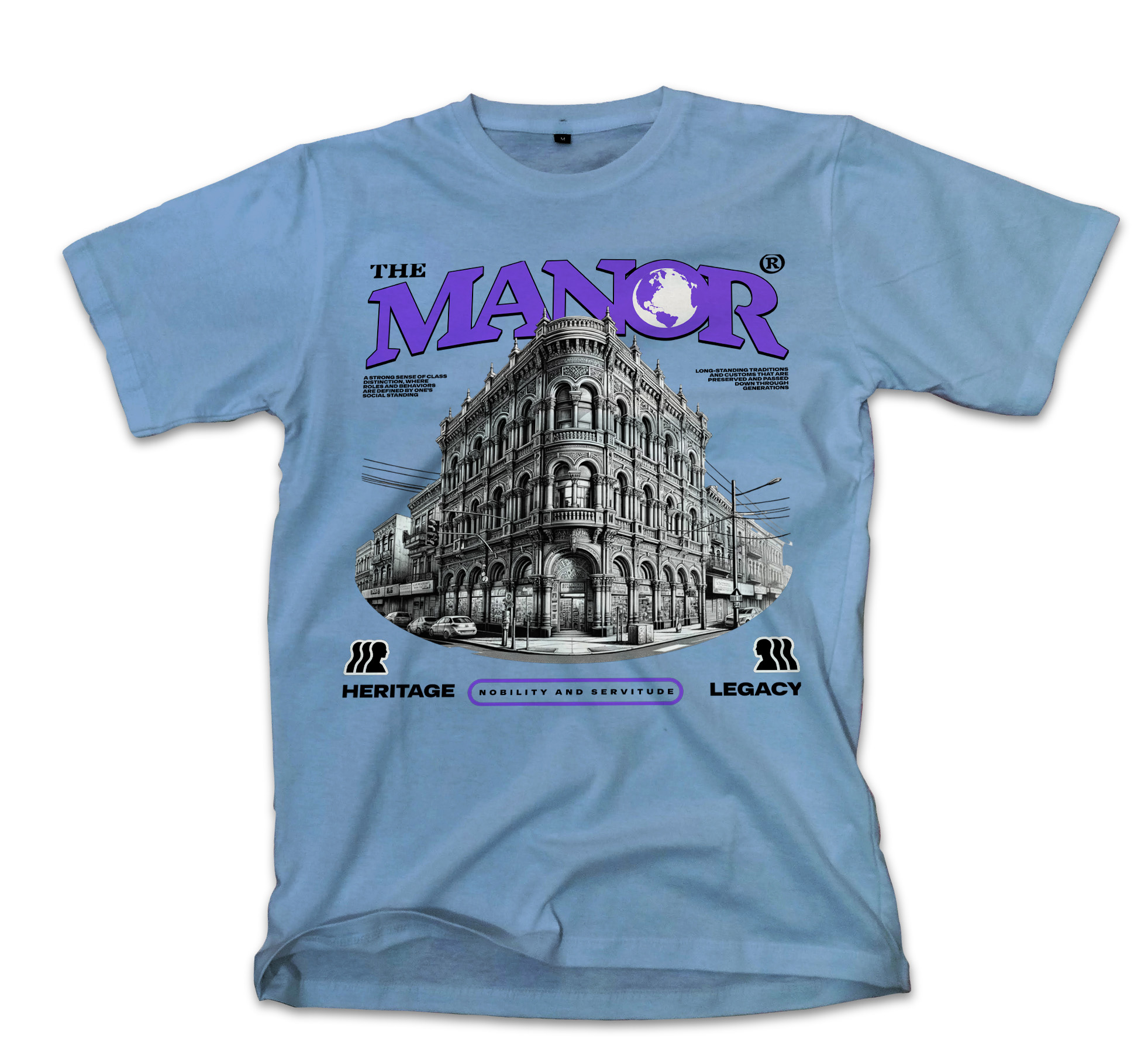 T-Shirt Vintage Graphic Pop Culture Carolina Blue