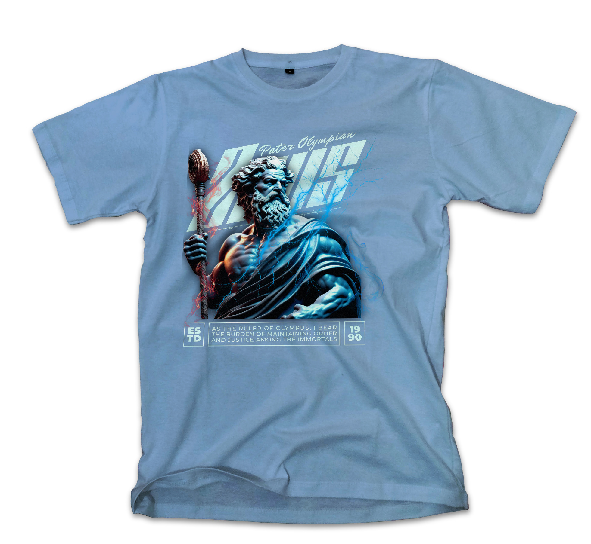 T-Shirt Zeus Pop Culture Carolina Blue