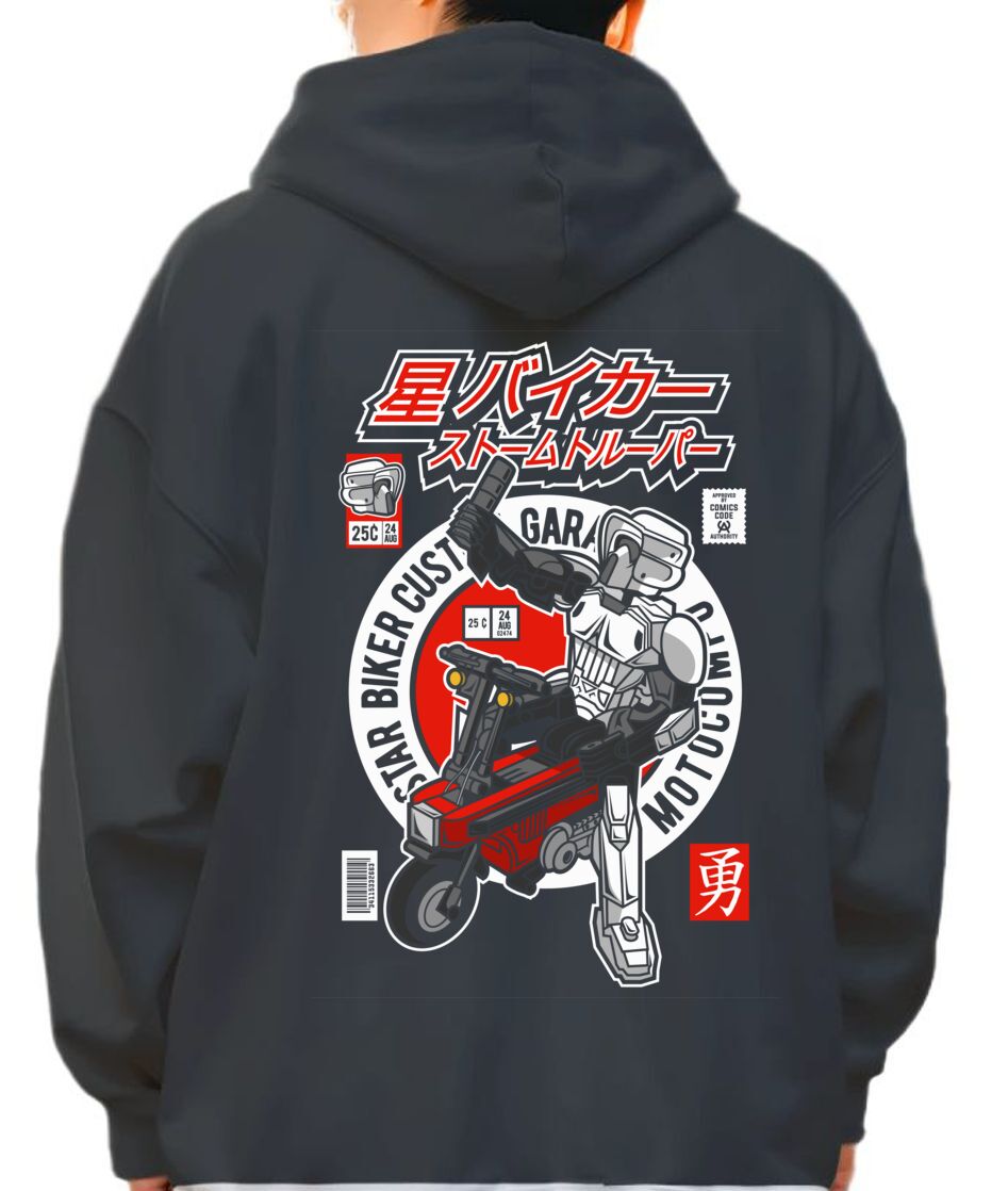 Hoodie Motocompo Pop Culture Black