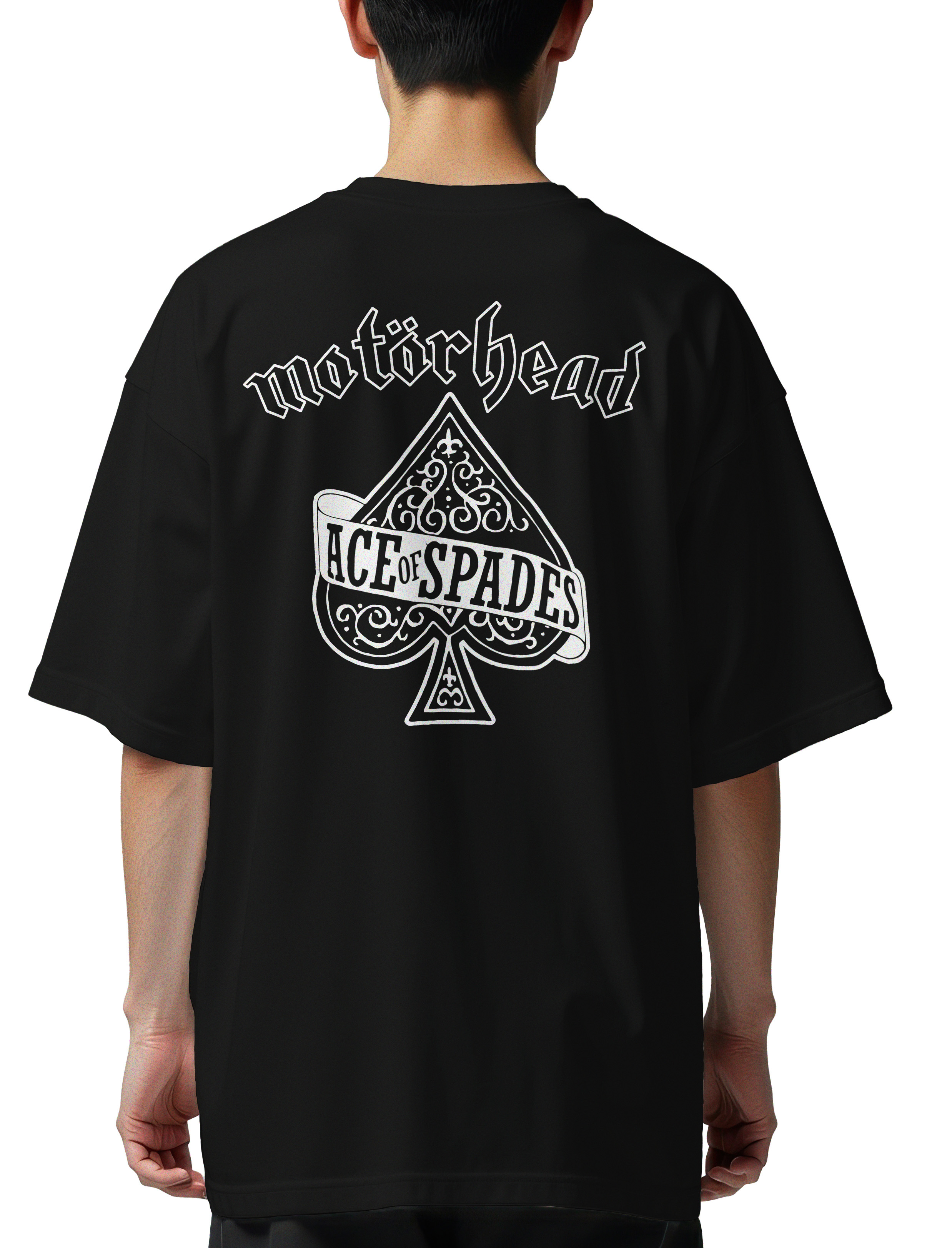Oversized T-Shirt Motorhead Ace Of Spades Rock Avenue Black