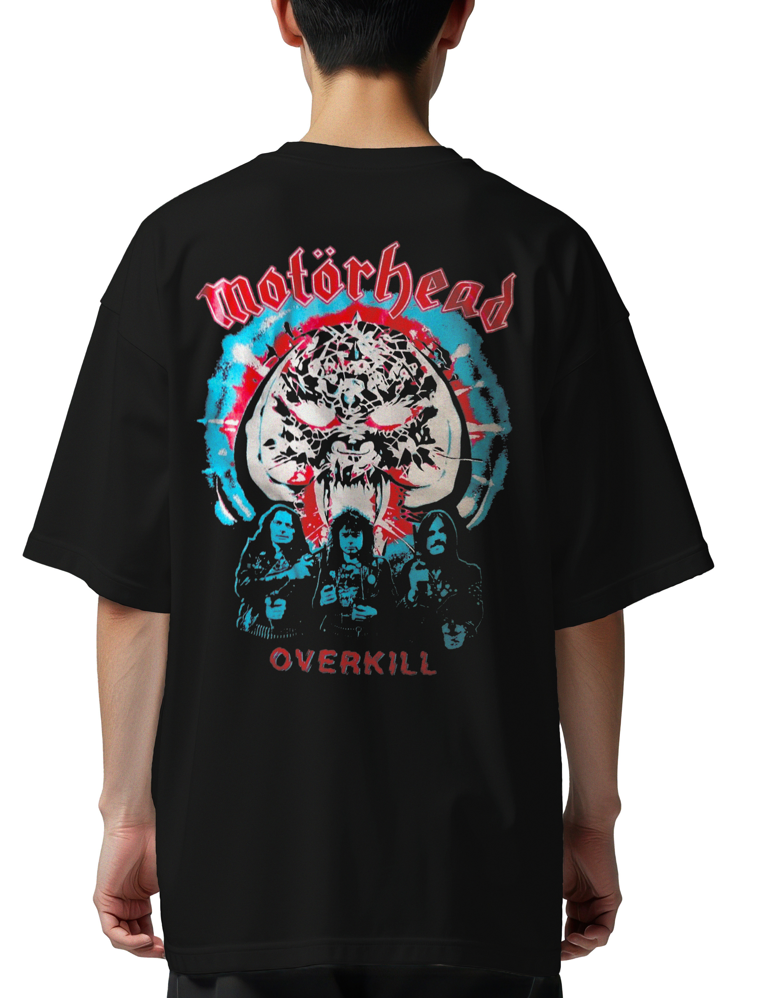 Oversized T-Shirt Motorhead Overkill Rock Avenue Black