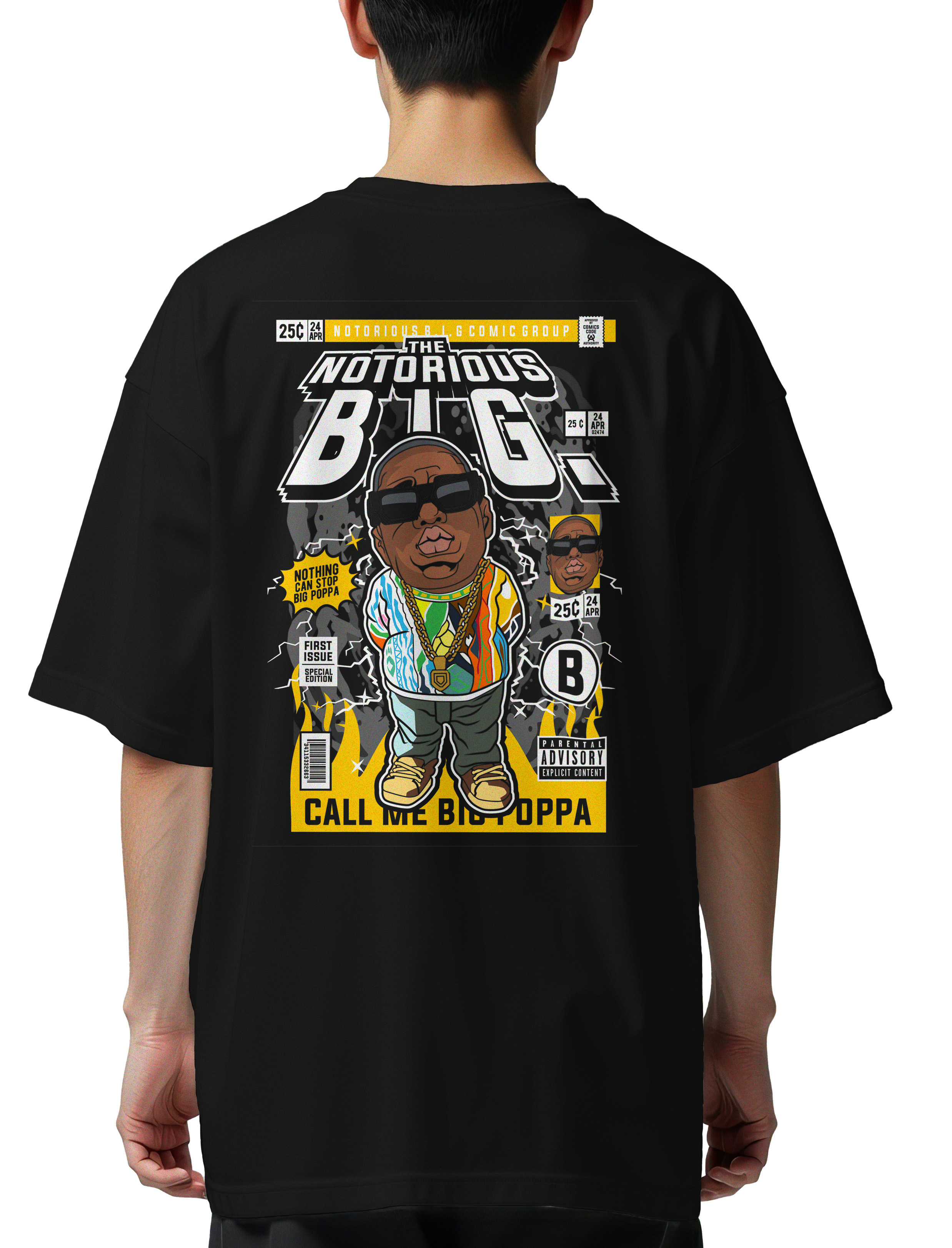 Oversized T-Shirt Notorious B.I.G Pop Culture Black