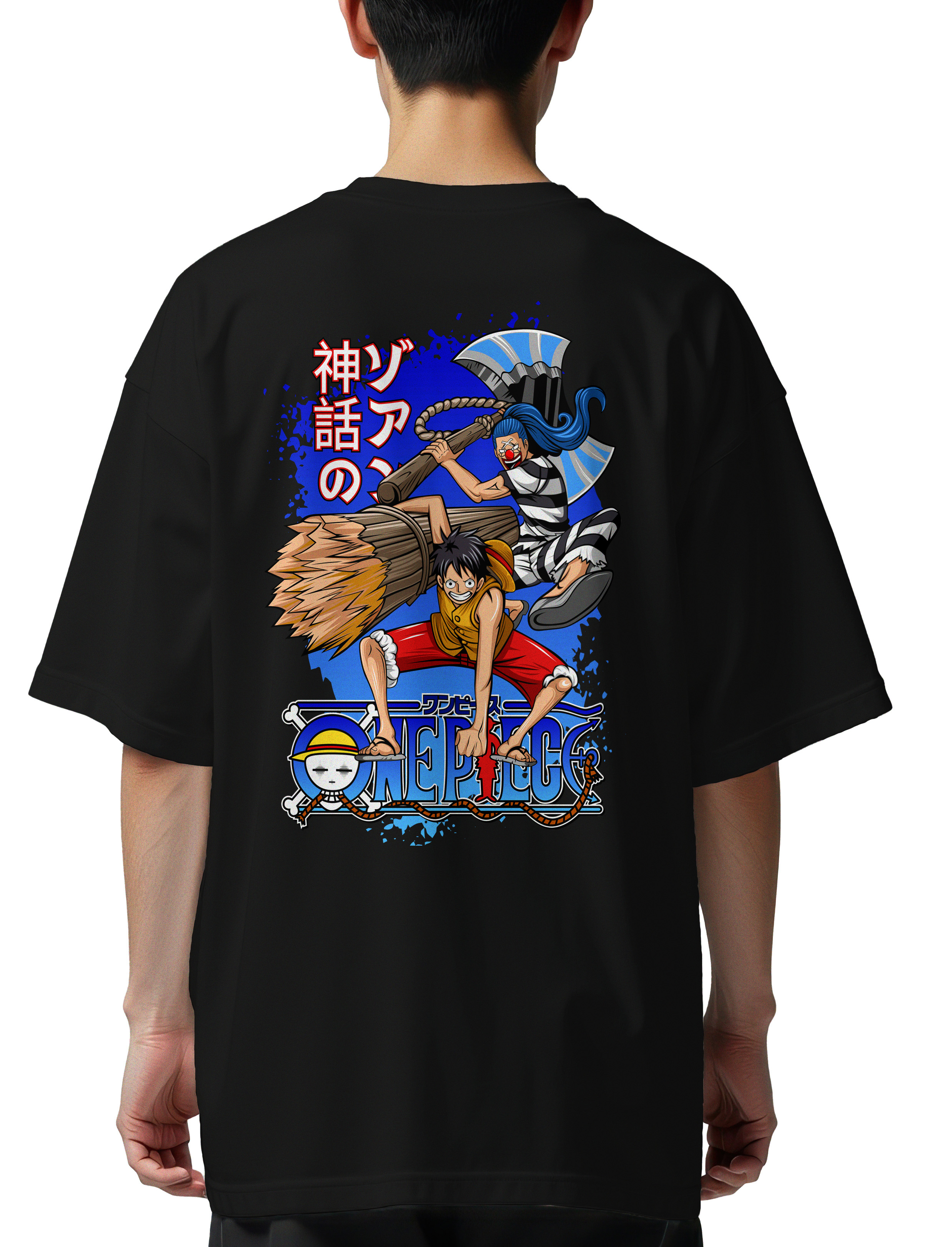 Oversized T-Shirt One Piece 2d D Pop Culture Black