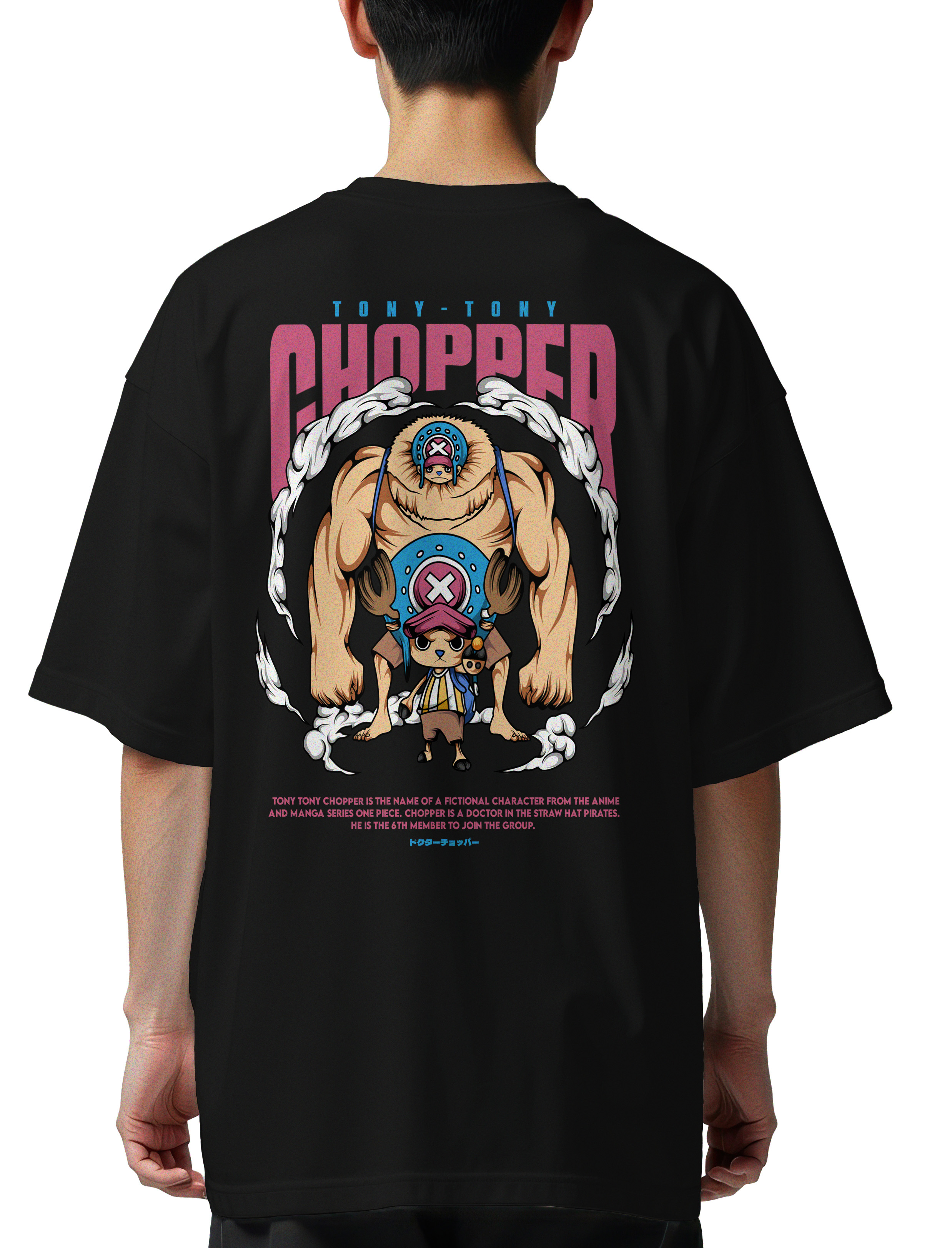Oversized T-Shirt One Piece Chopper Pop Culture Black