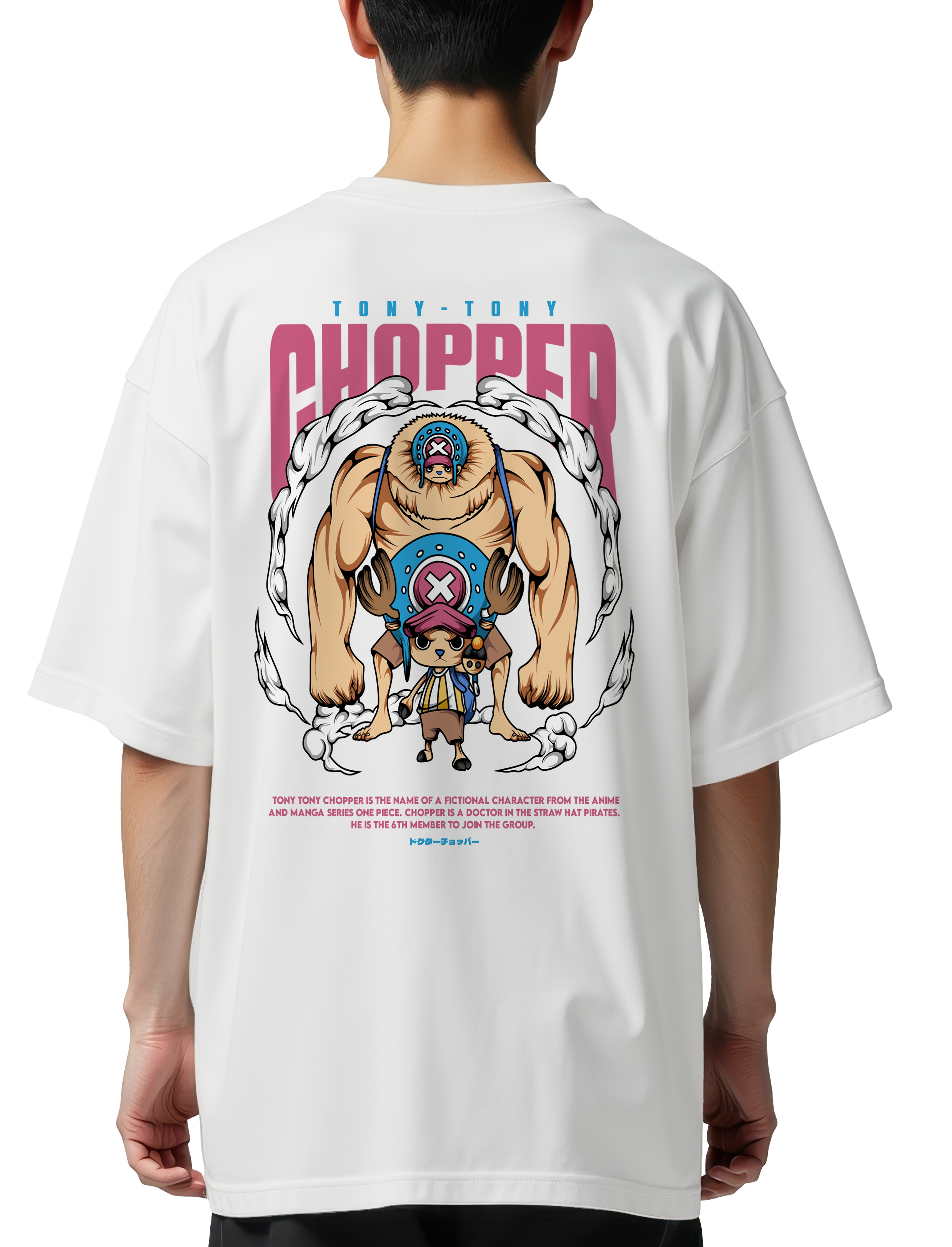 Oversized T-Shirt One Piece Chopper Pop Culture White