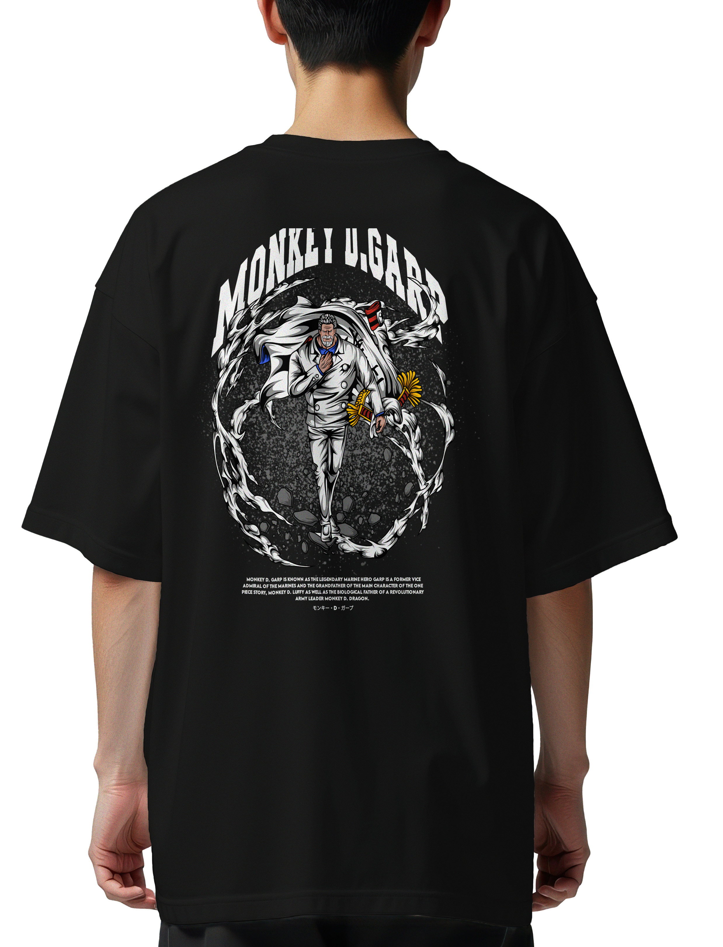 Oversized T-Shirt One Piece Garp Pop Culture Black