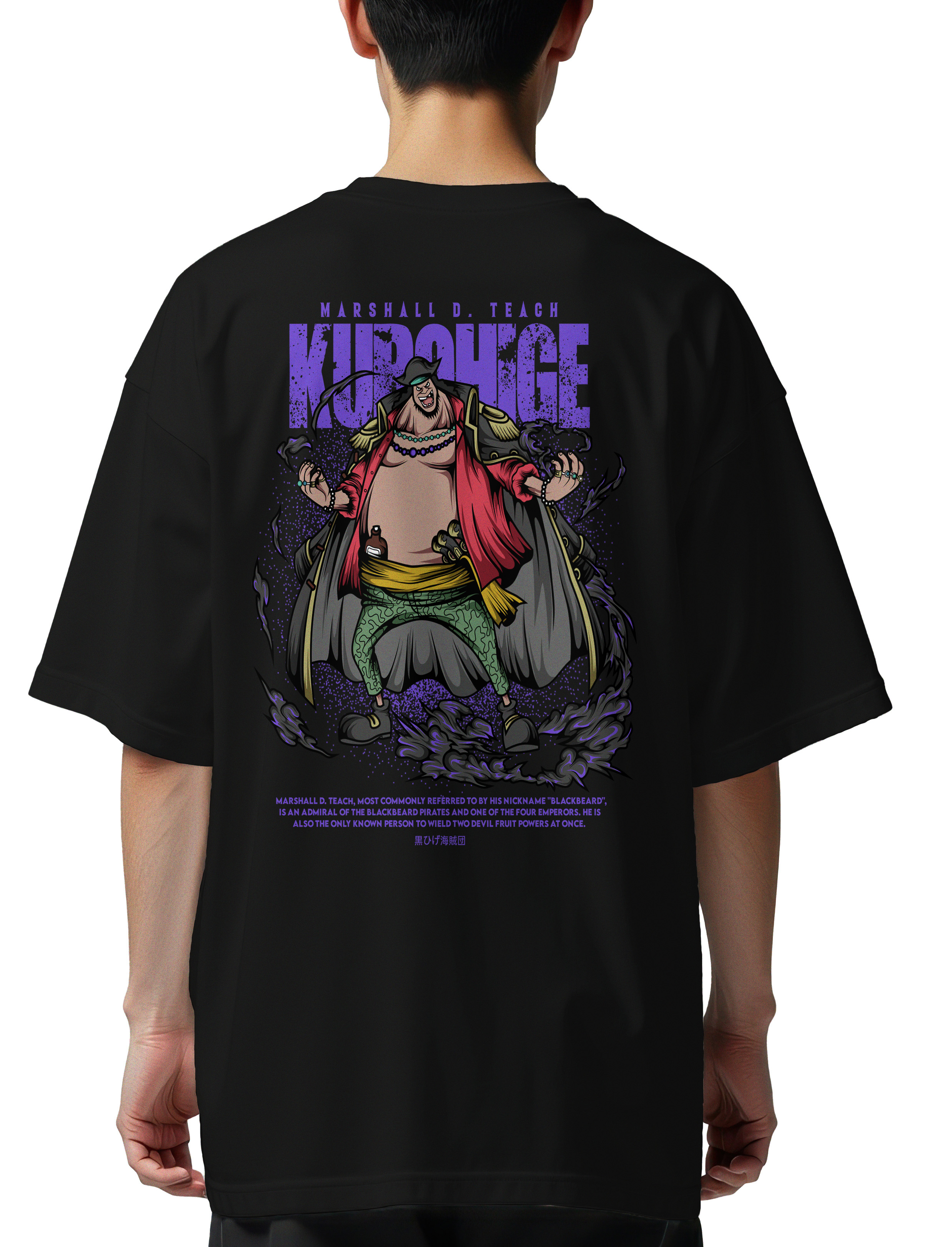Oversized T-Shirt One Piece Teach Pop Culture Black