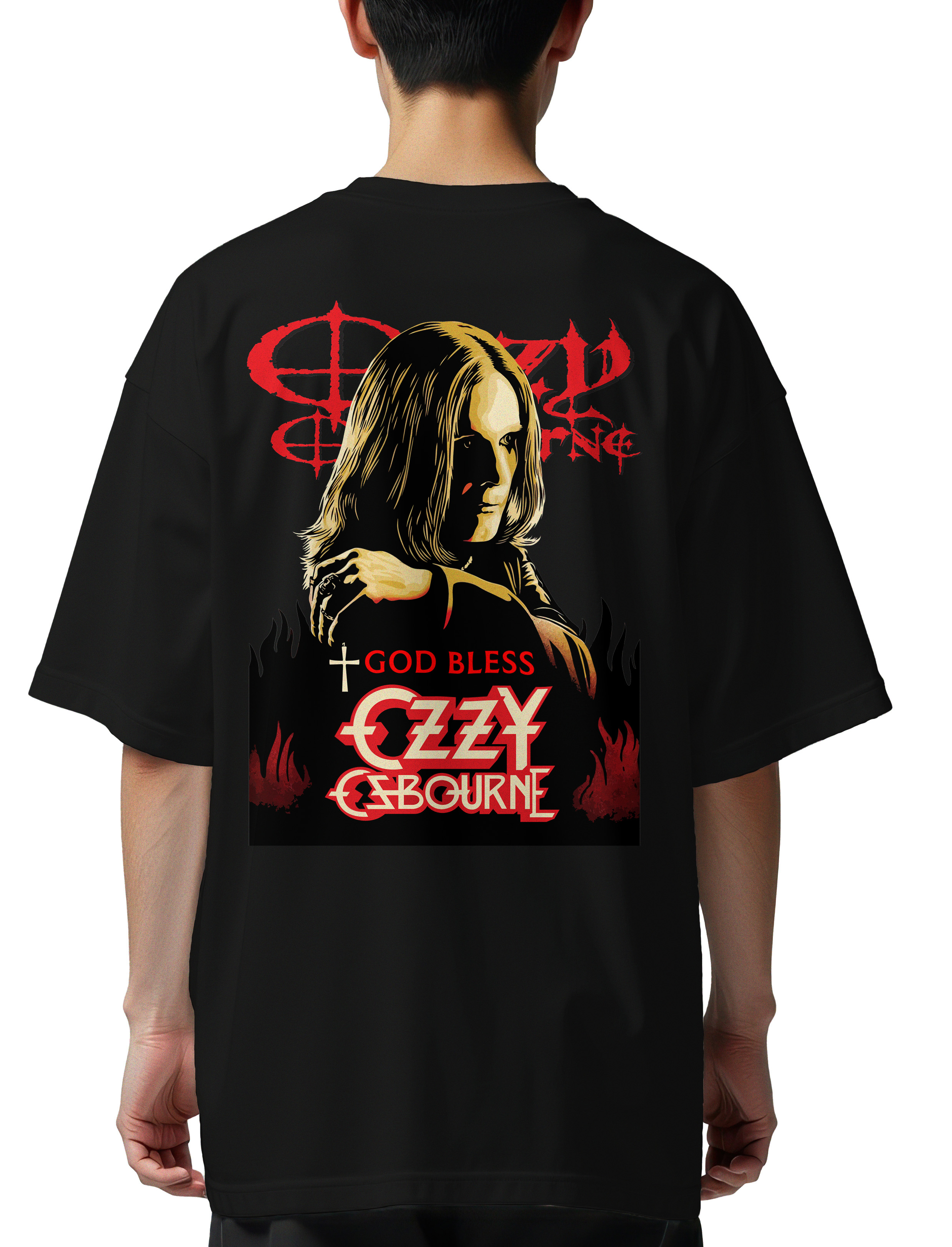 Oversized T-Shirt Ozzy Osbourne 1 Rock Avenue Black