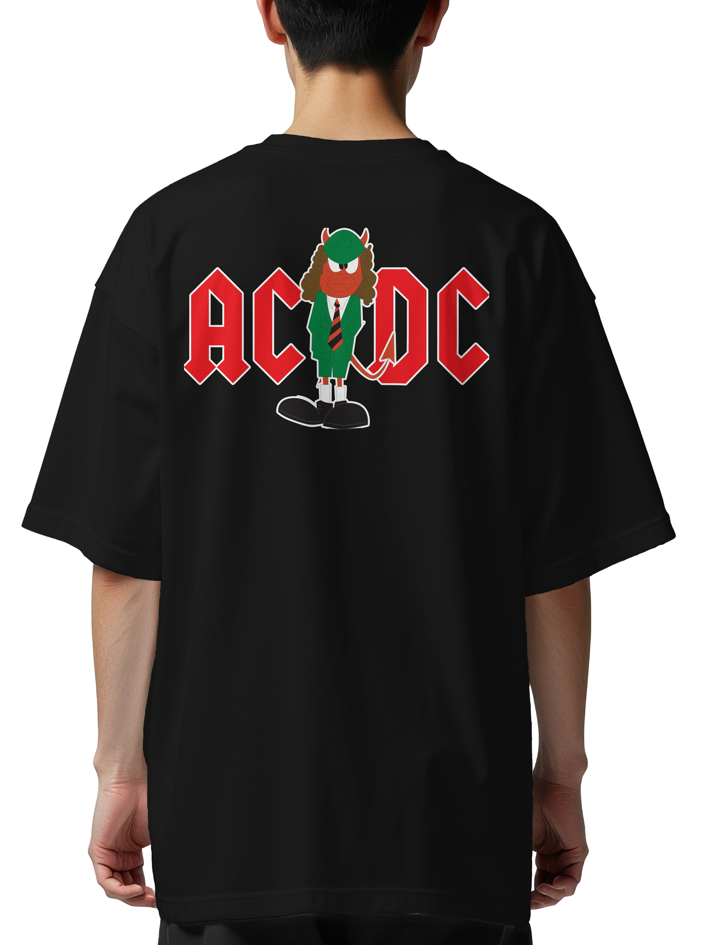 Oversized T-Shirt ACDC Art1 Rock Avenue Black