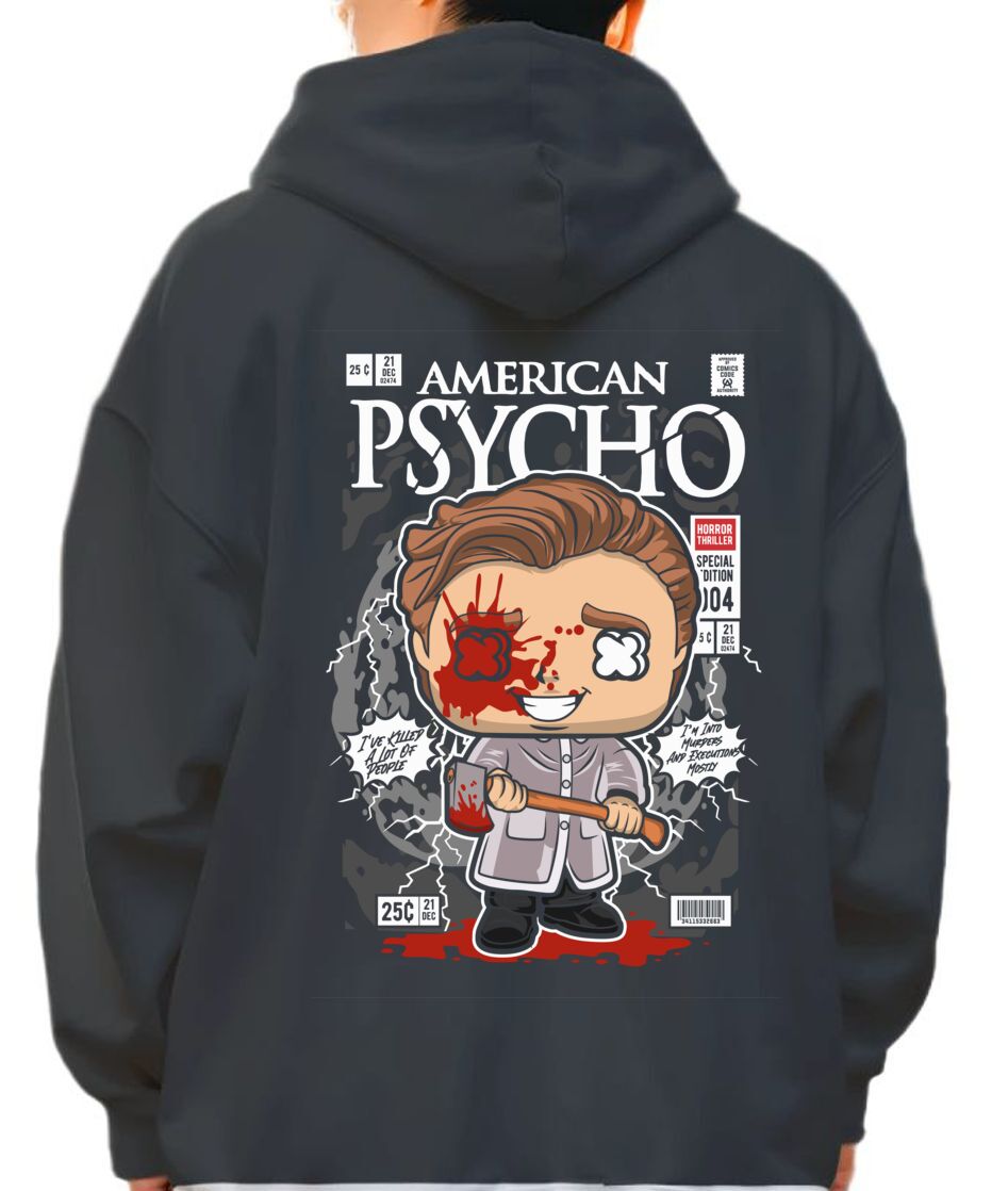 Hoodie American Psycho Patrick Bateman Pop Culture Black