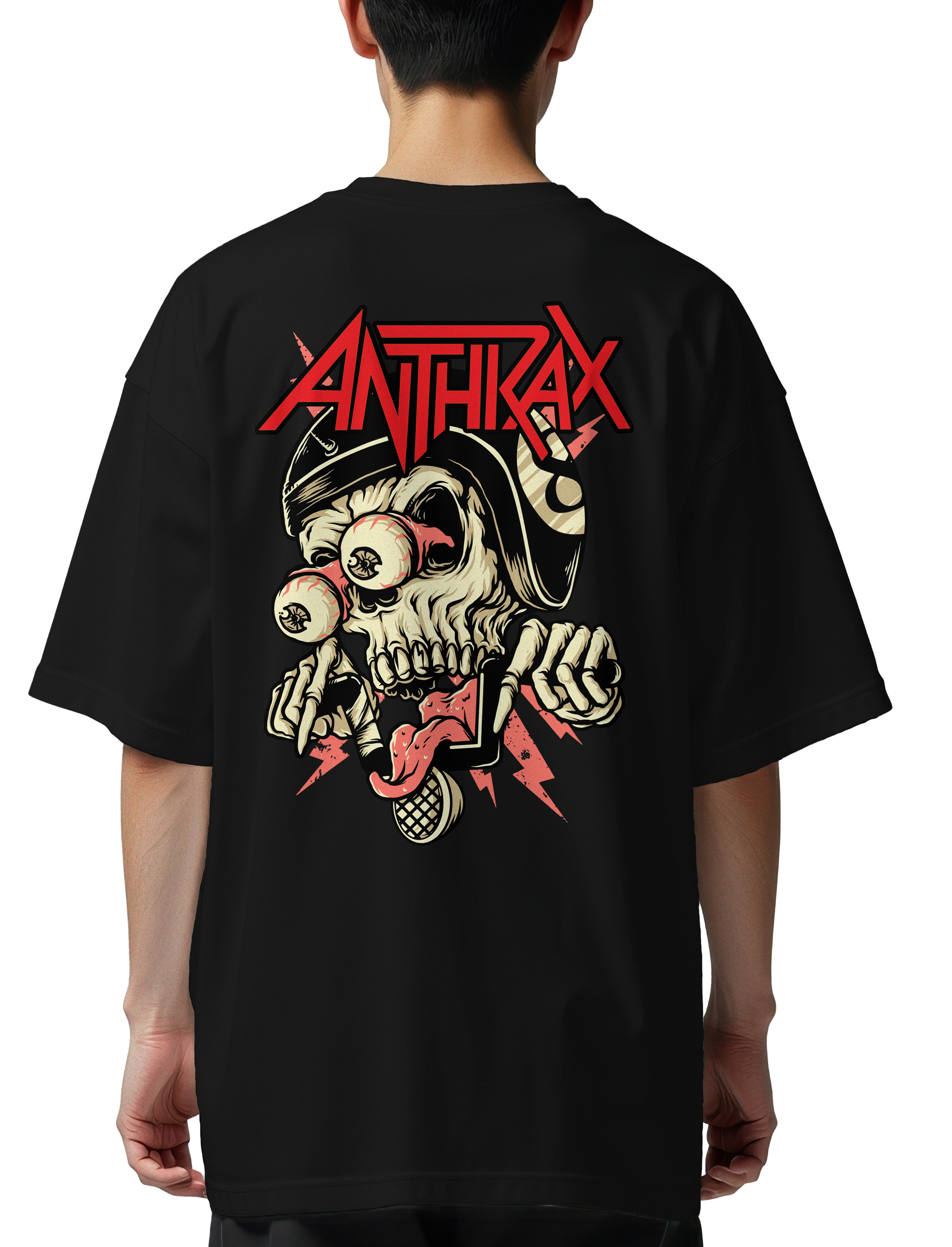Oversized T-Shirt Anthrax Rock Avenue Black