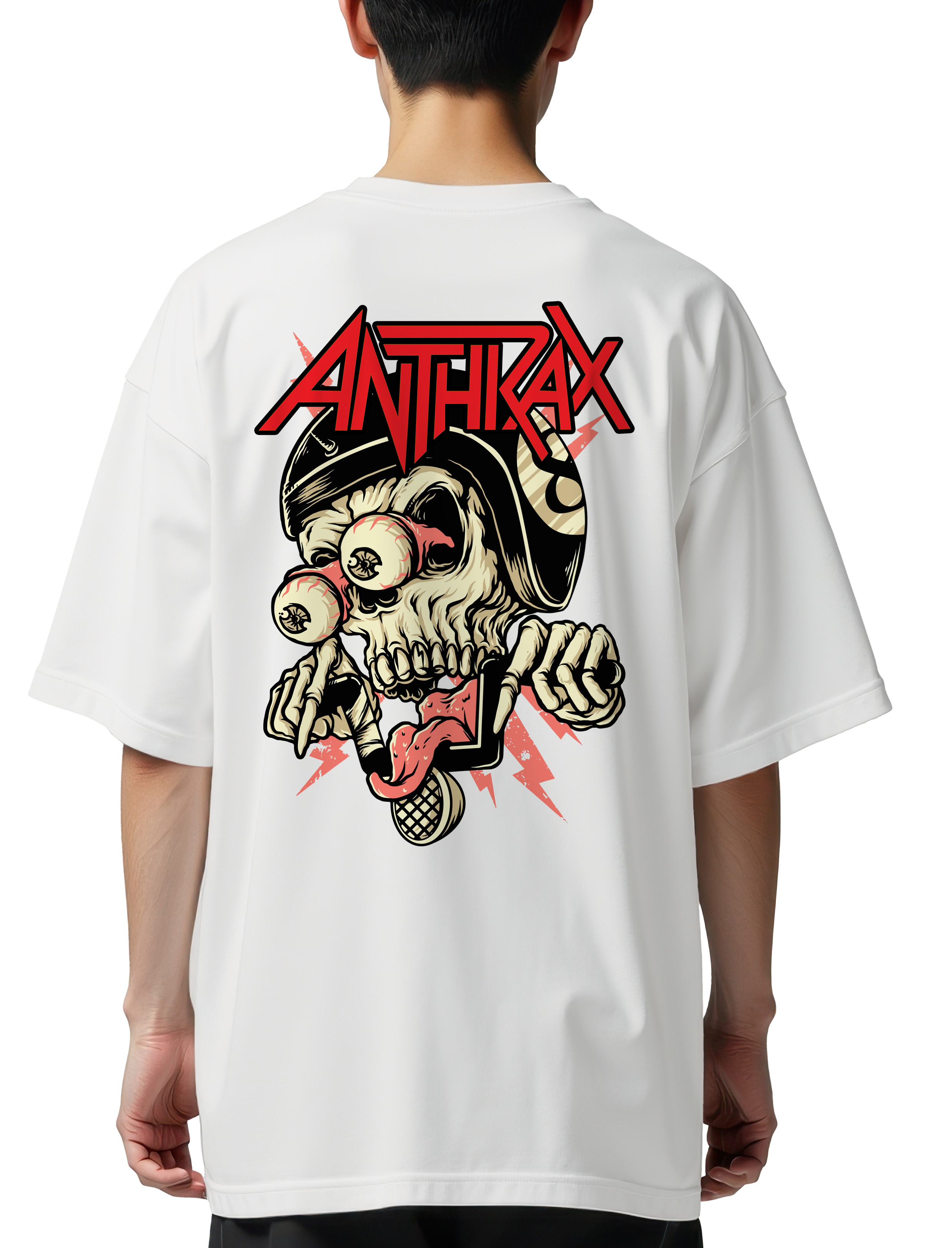 Oversized T-Shirt Anthrax Rock Avenue White