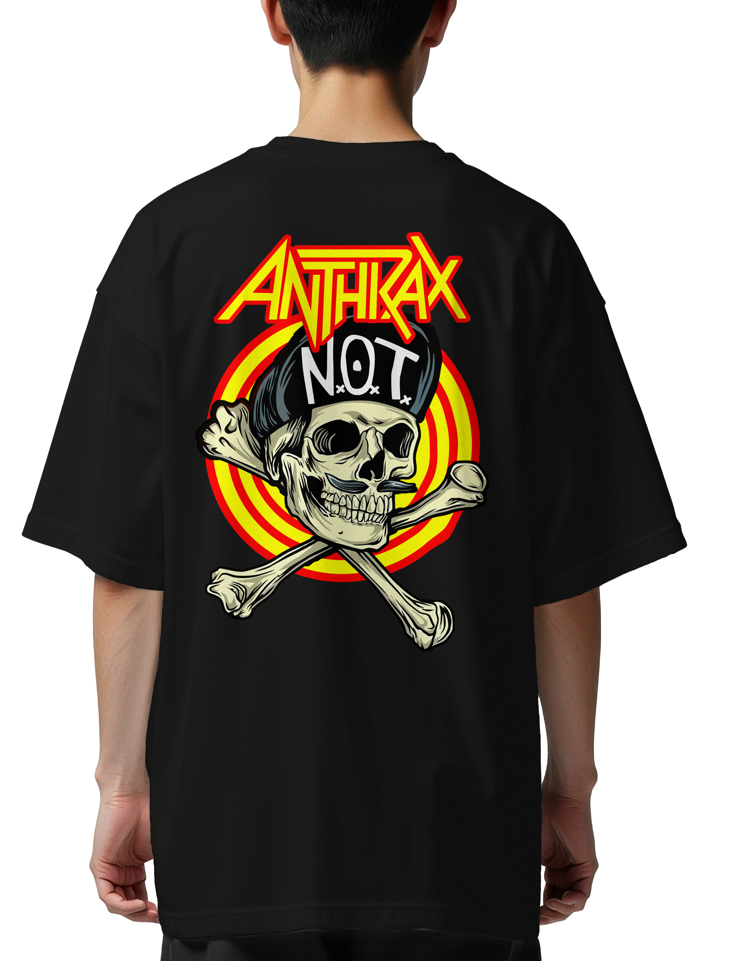 Oversized T-Shirt Anthrax Art2 Rock Avenue Black