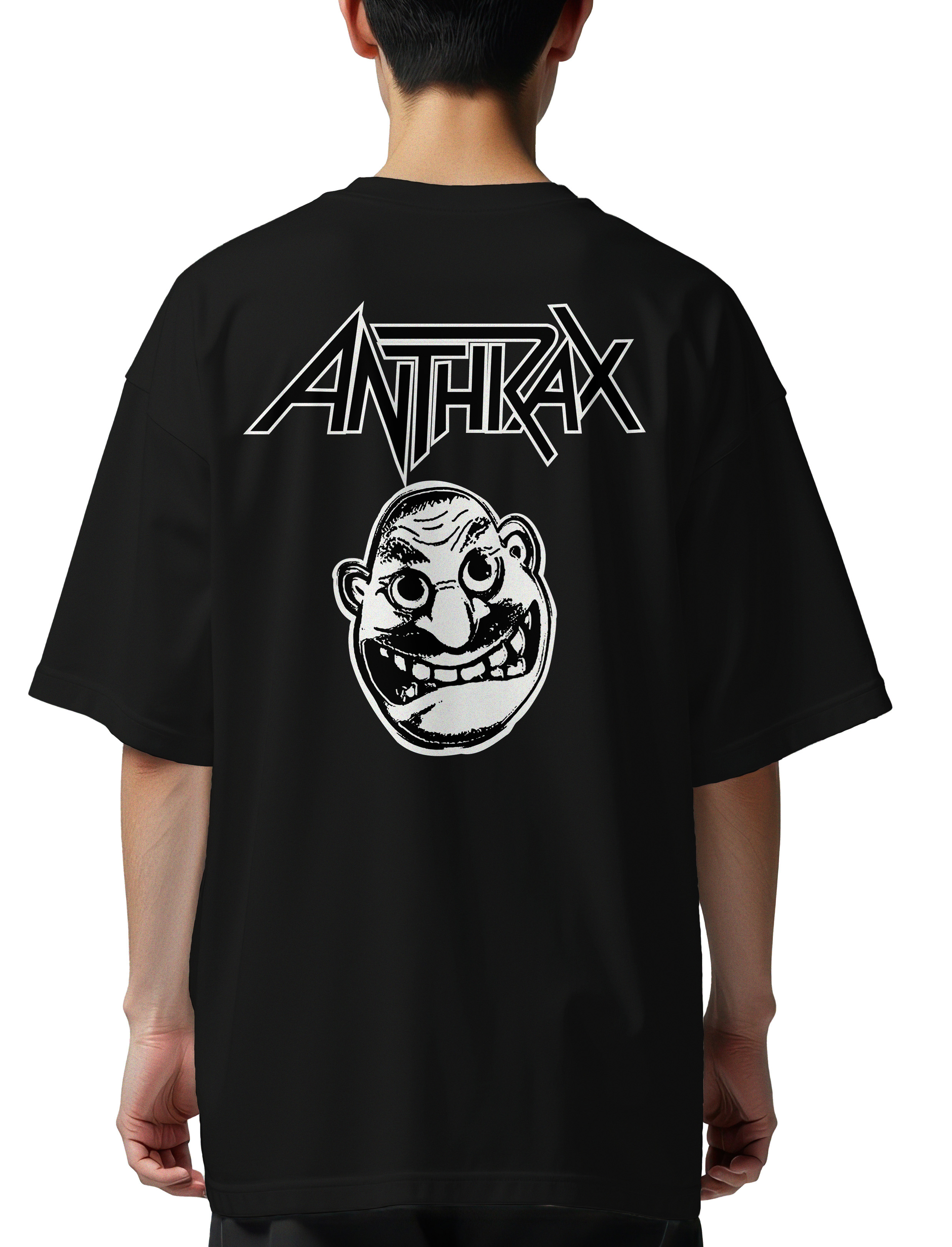 Oversized T-Shirt Anthrax Not Man Rock Avenue Black