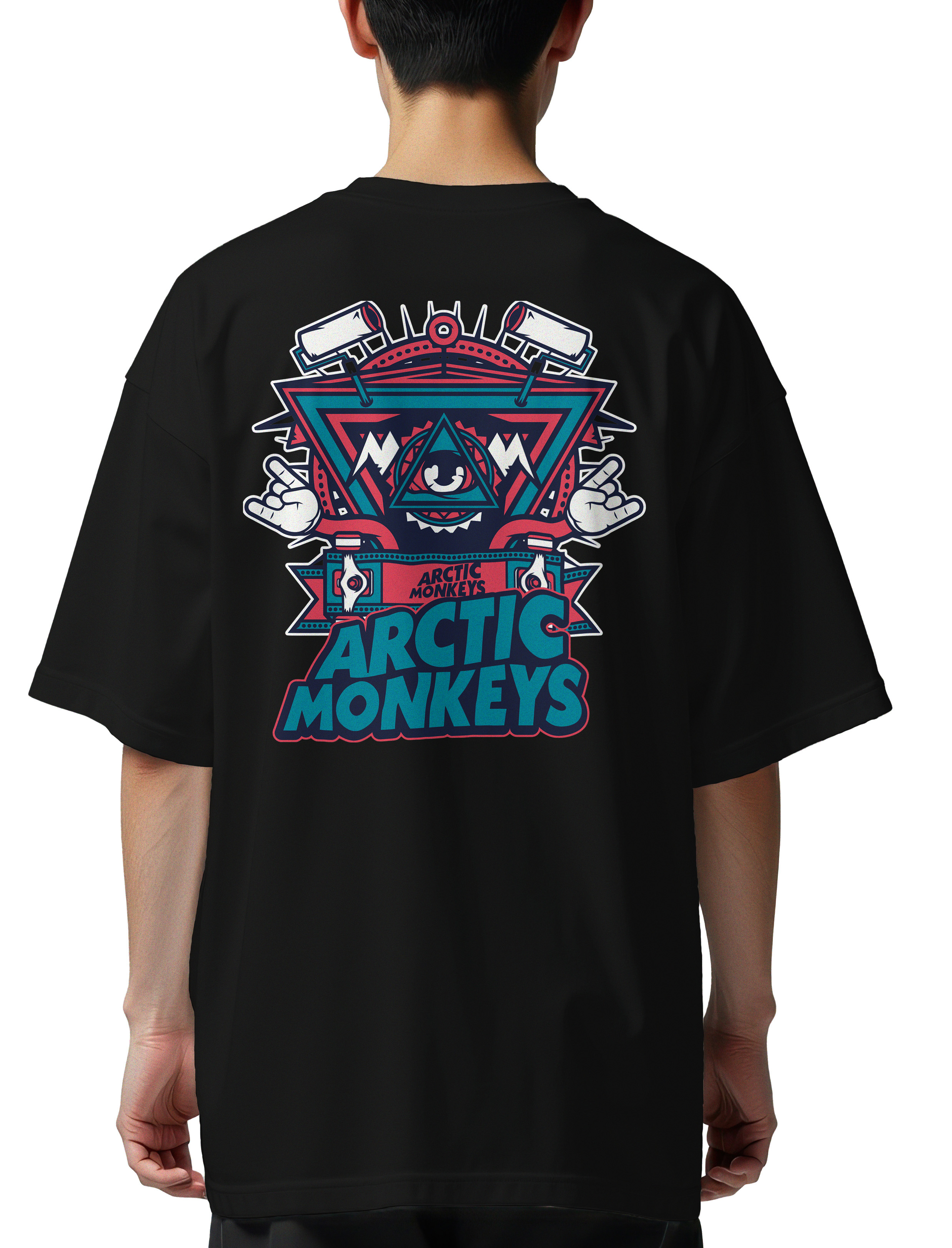 Oversized T-Shirt Arctic Monkeys Art1 Rock Avenue Black