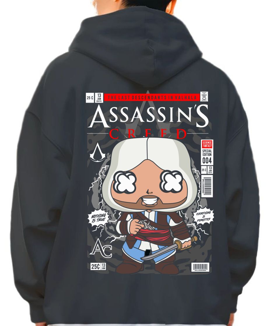 Hoodie Assasin Creed Pop Culture Black