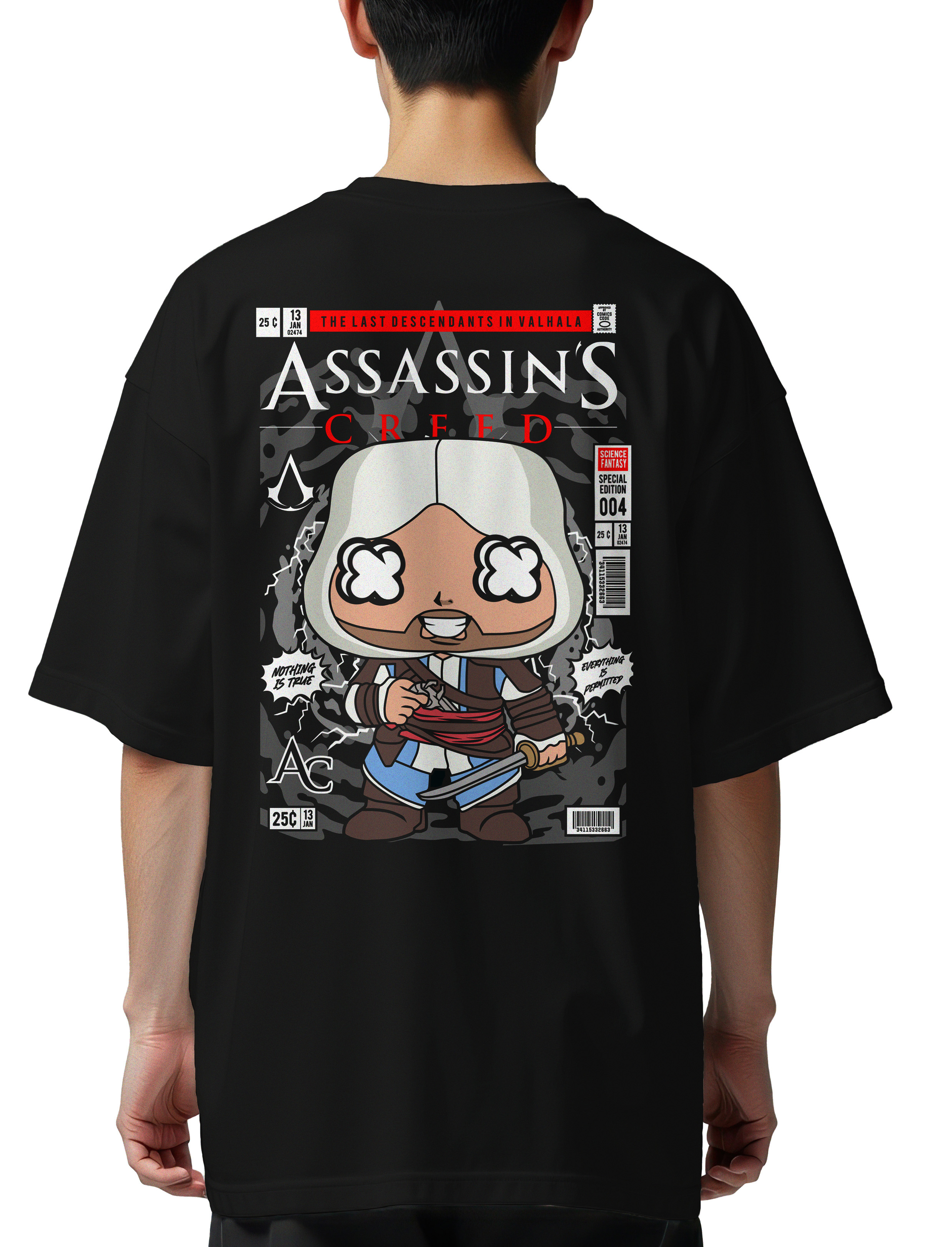 Oversized T-Shirt Assasin Creed Pop Culture Black
