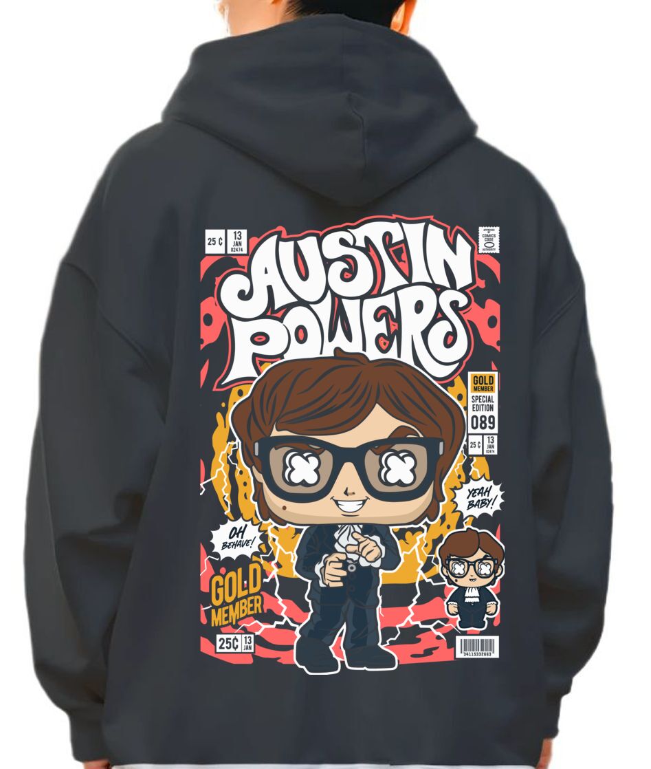 Hoodie Austin Powers Pop Culture Black