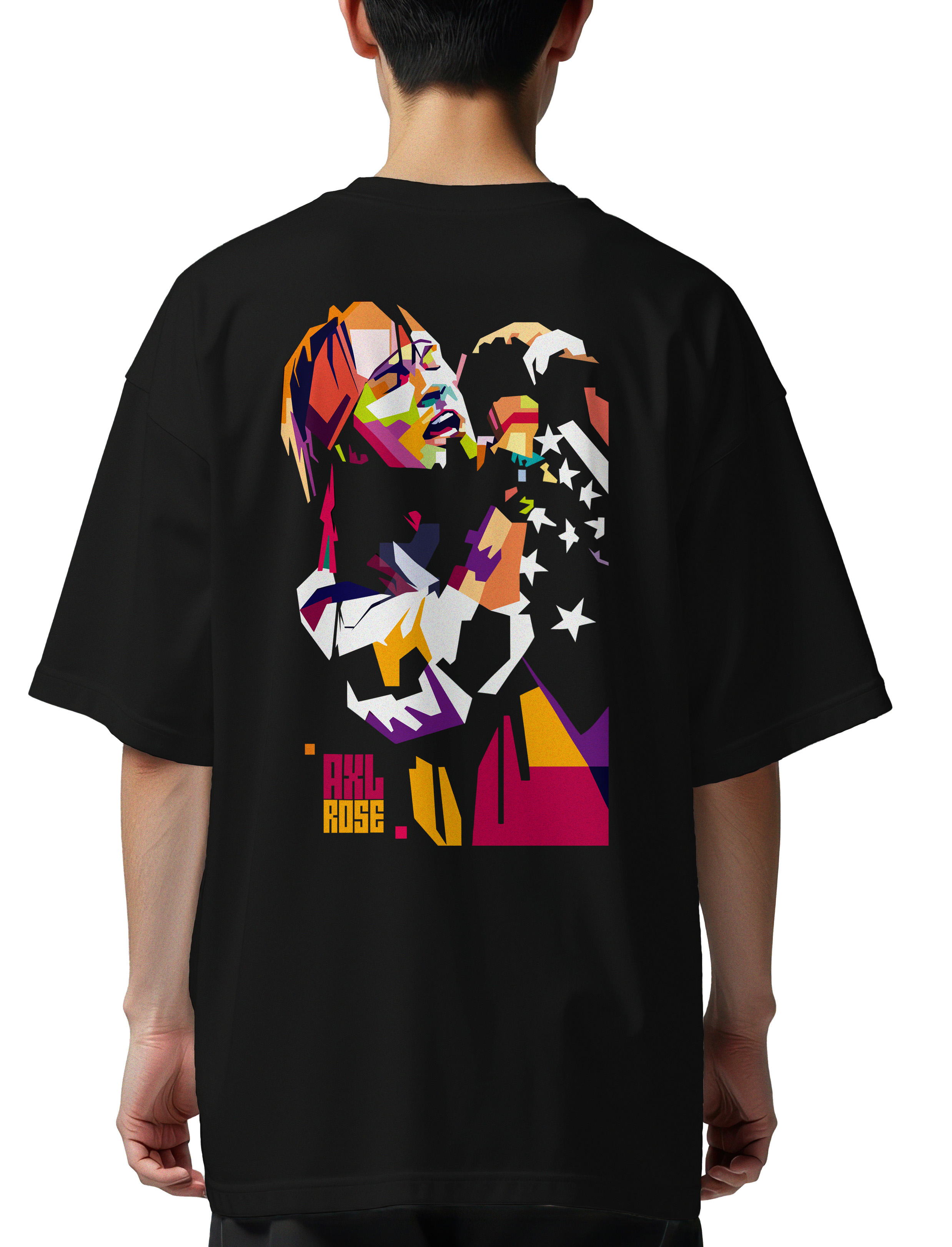 Oversized T-Shirt Axl Rose Art2 Rock Avenue Black
