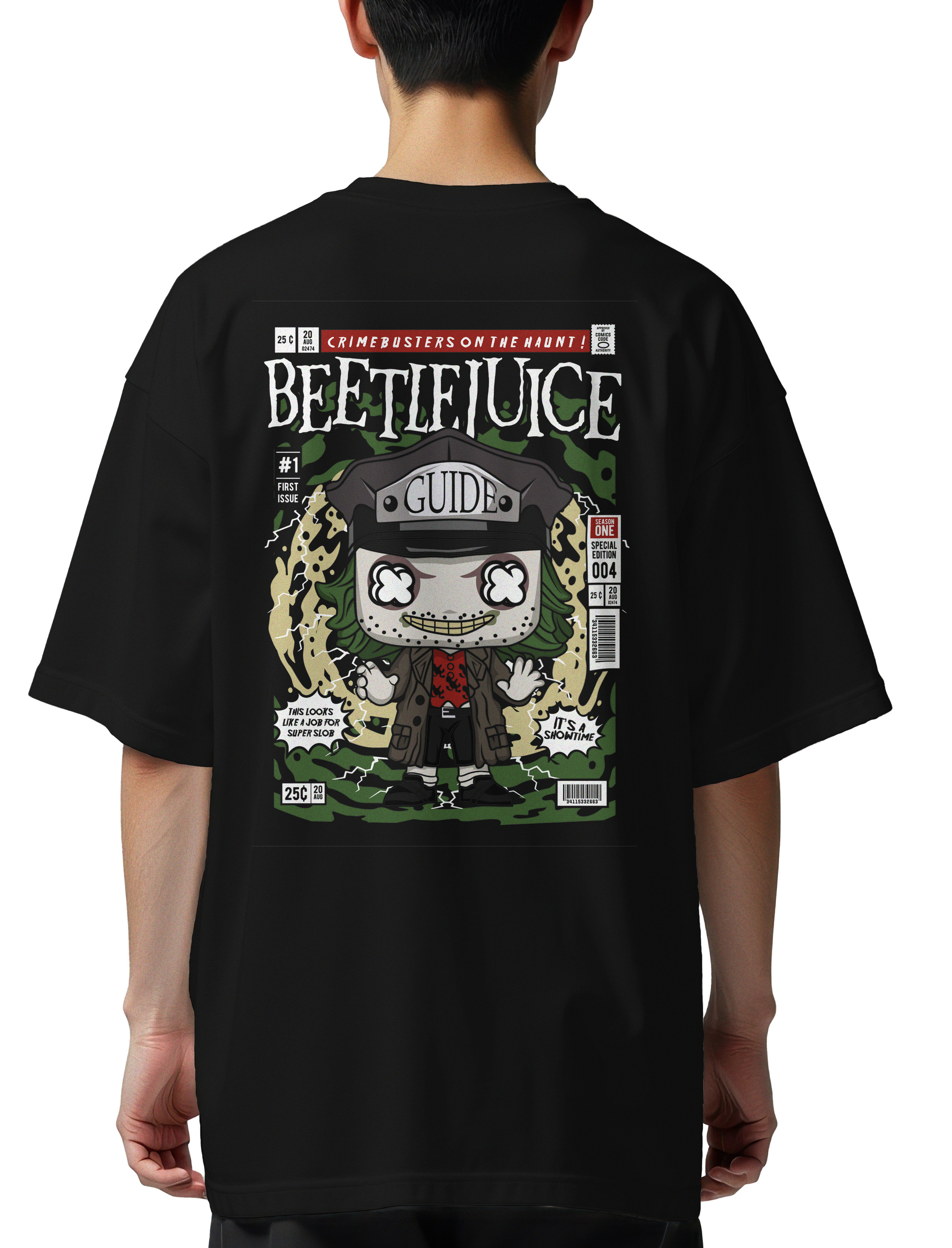 Oversized T-Shirt Beetlejuice Pop Culture Black
