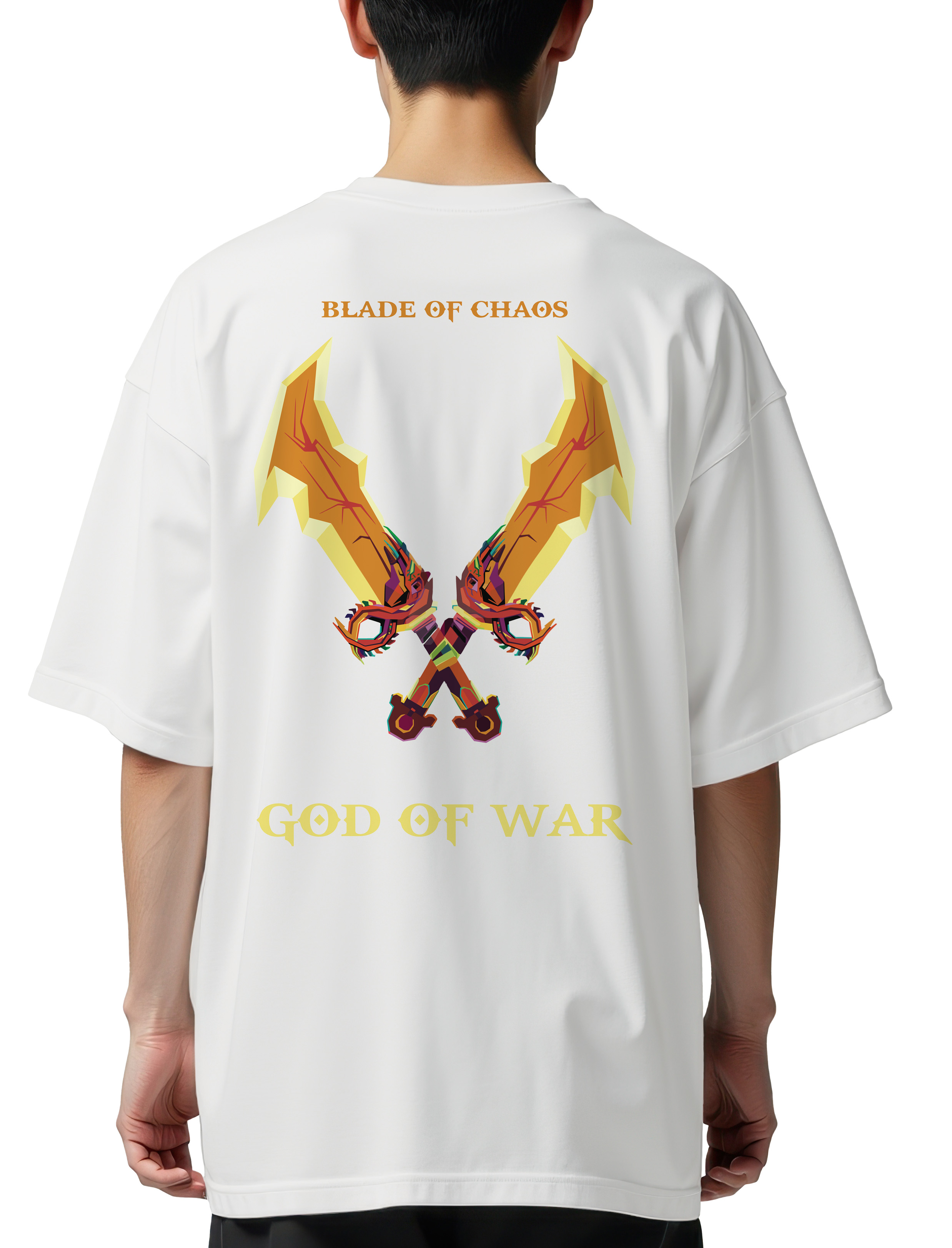 Oversized T-Shirt Blade Of Chaos | God Of War Pop Culture White
