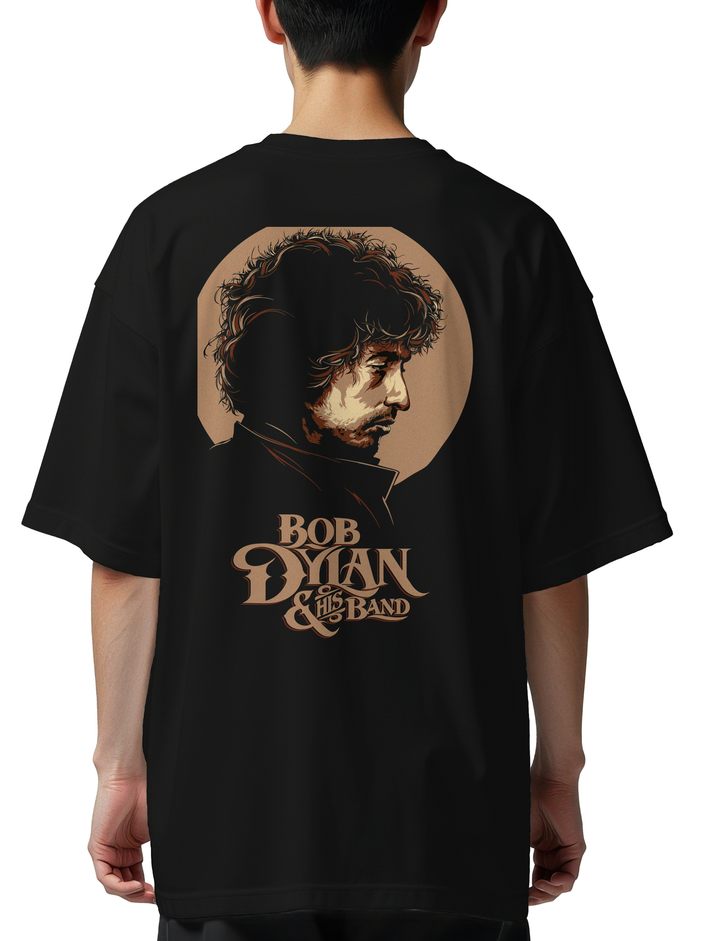 Oversized T-Shirt Bob Dylan Art Design Rock Avenue Black