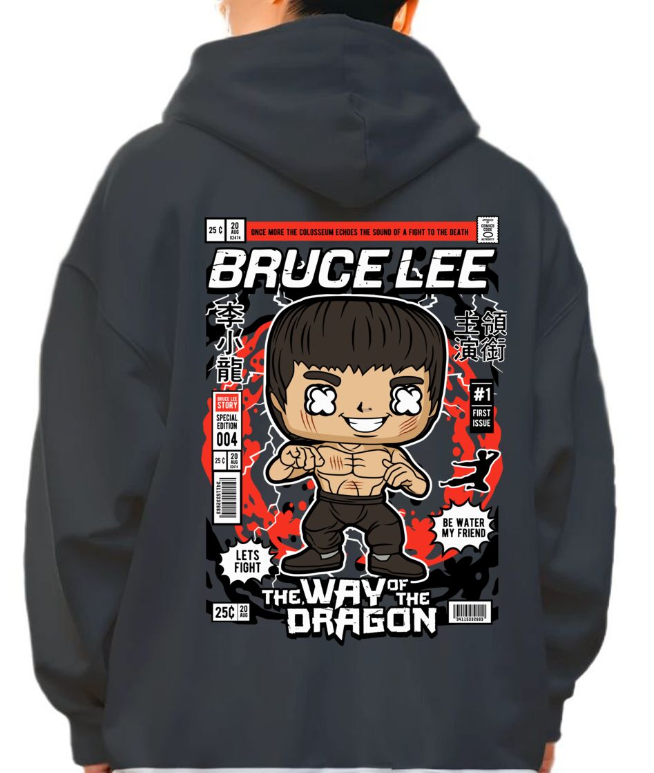 Hoodie Bruce Lee Pop Culture Black