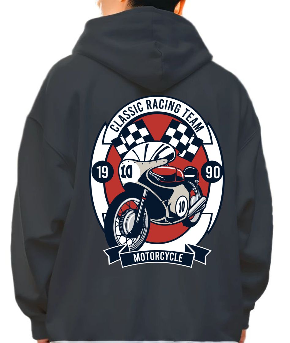 Hoodie Classic Racing Team Pop Culture Black