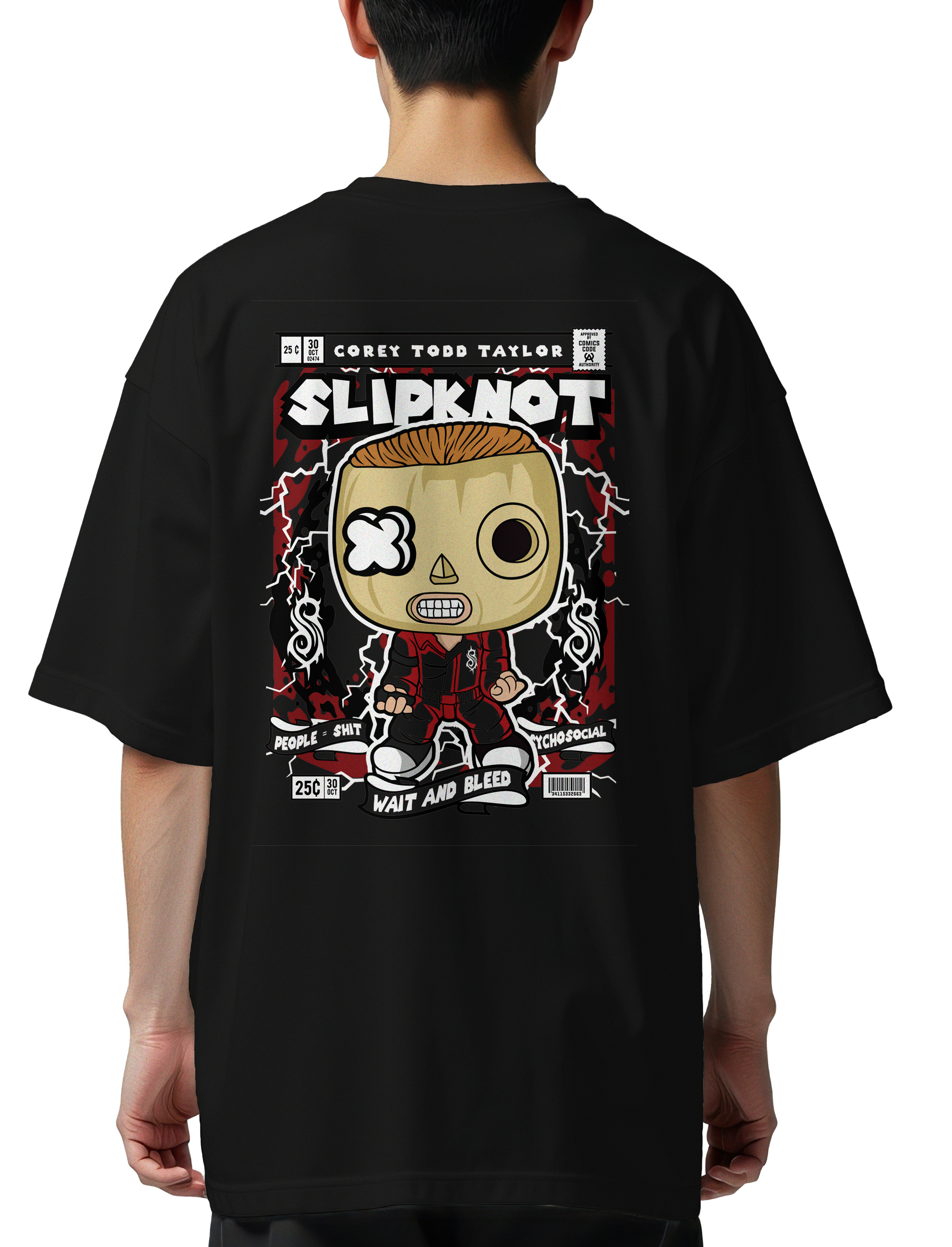 Oversized T-Shirt Corey Taylor Slipknot Pop Culture Black