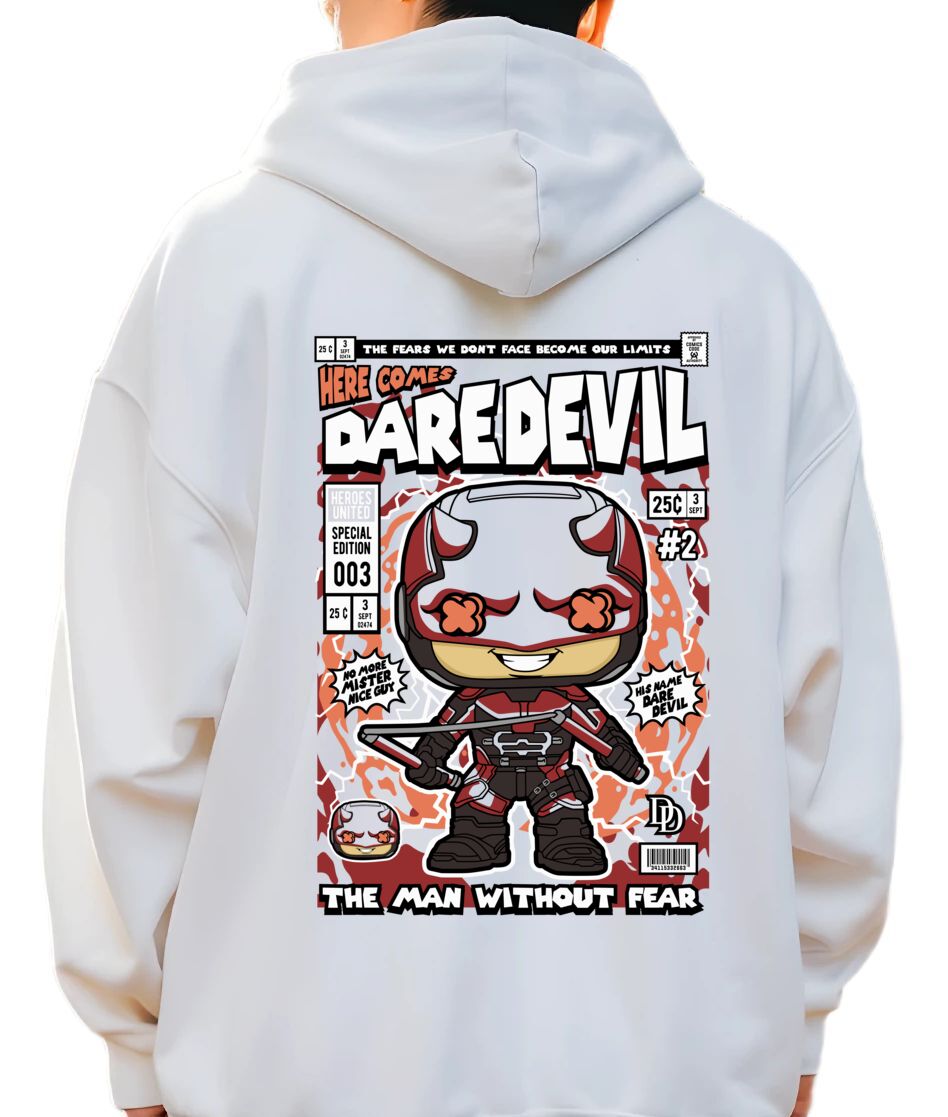 Hoodie Dare Devil Pop Culture White
