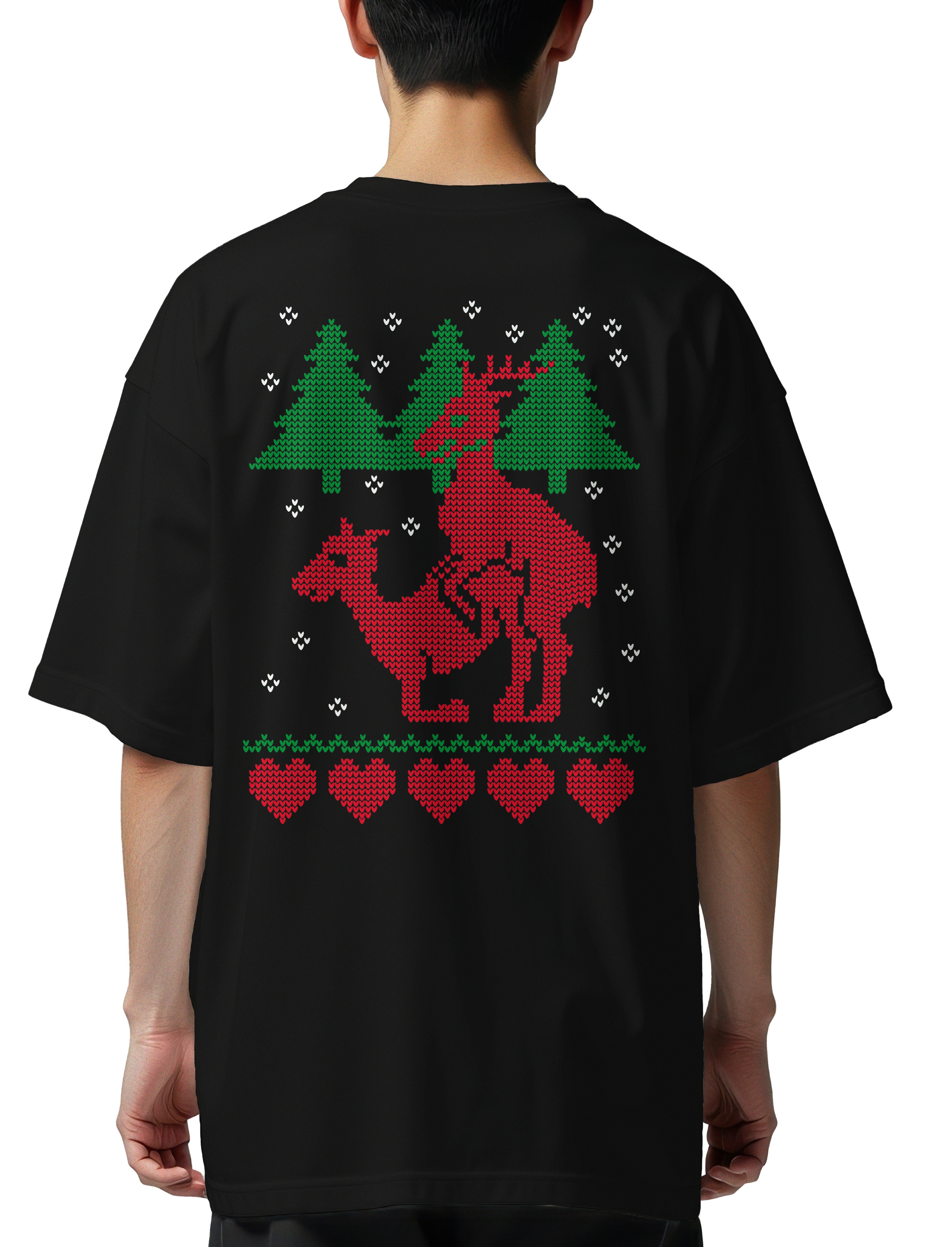 Oversized T-Shirt Deers Pop Culture Black