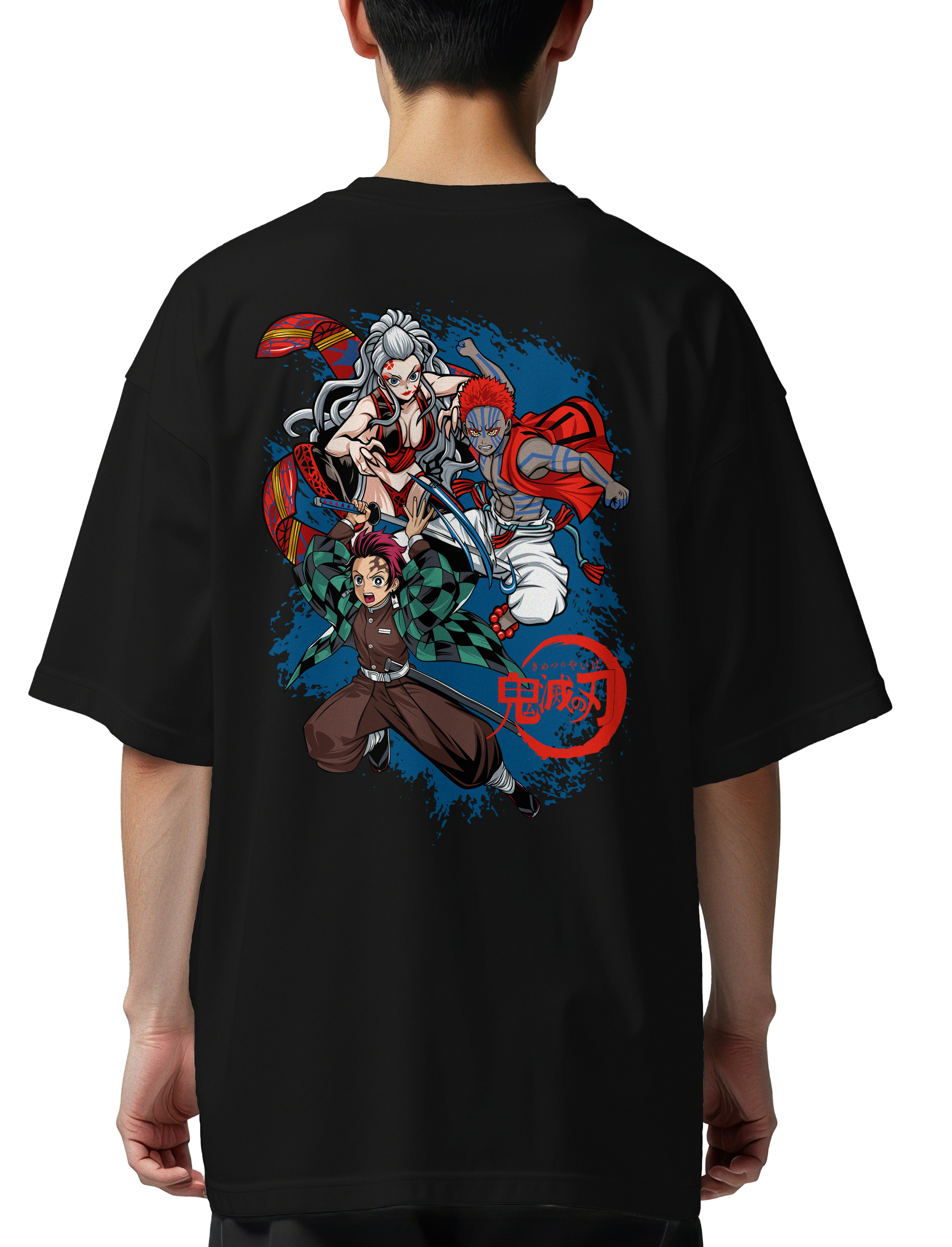 Oversized T-Shirt Demon Slayer A Pop Culture Black