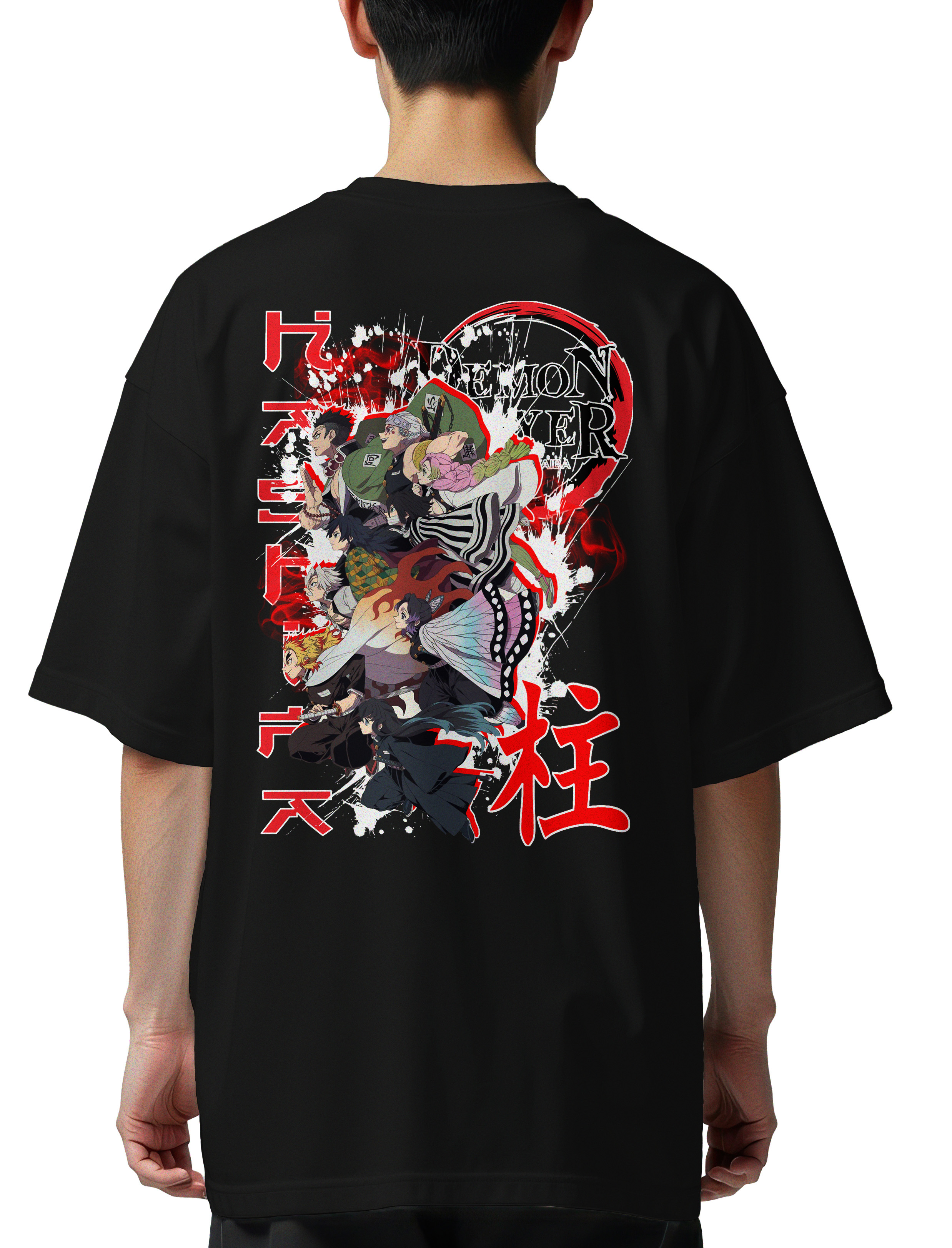 Oversized T-Shirt Demon Slayer MassUp Pop Culture Black