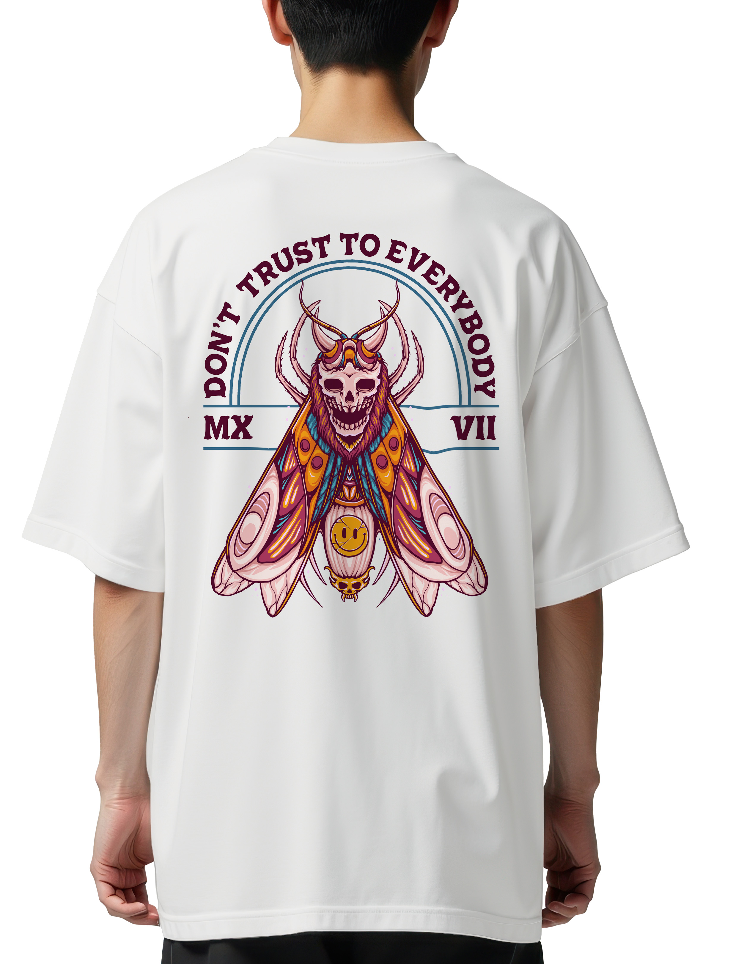 Oversized T-Shirt Don't Trust Everybody Pop Culture White