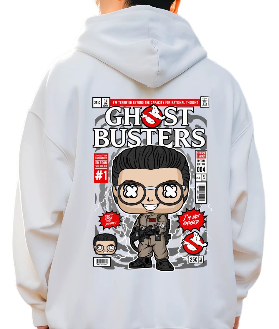 Hoodie Dr Egon Spengler Ghostbusters Pop Culture White