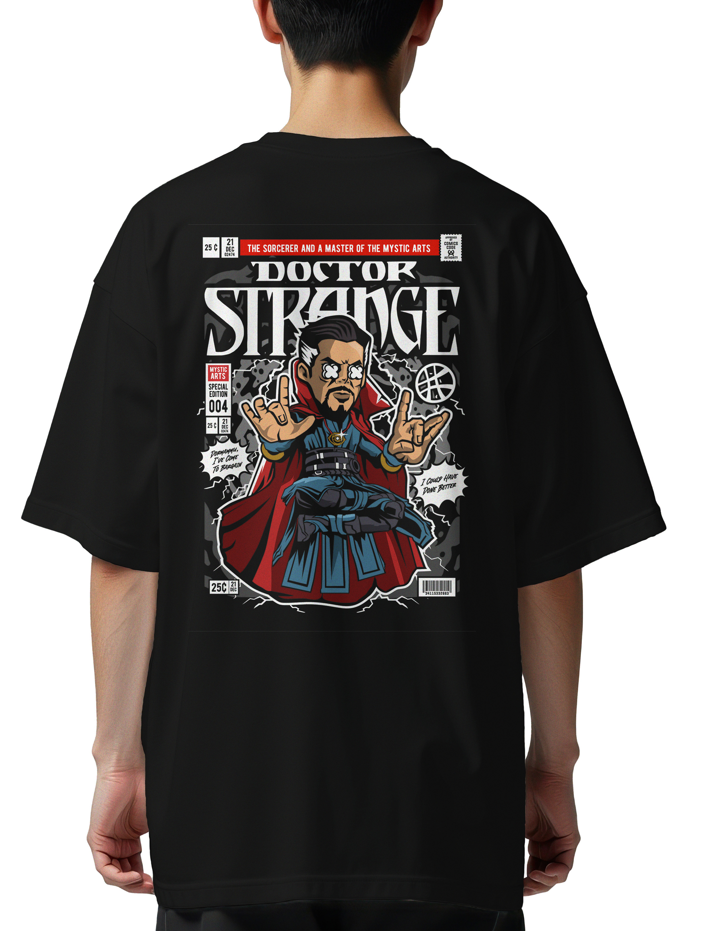 Oversized T-Shirt Dr Strange Pop Culture Black