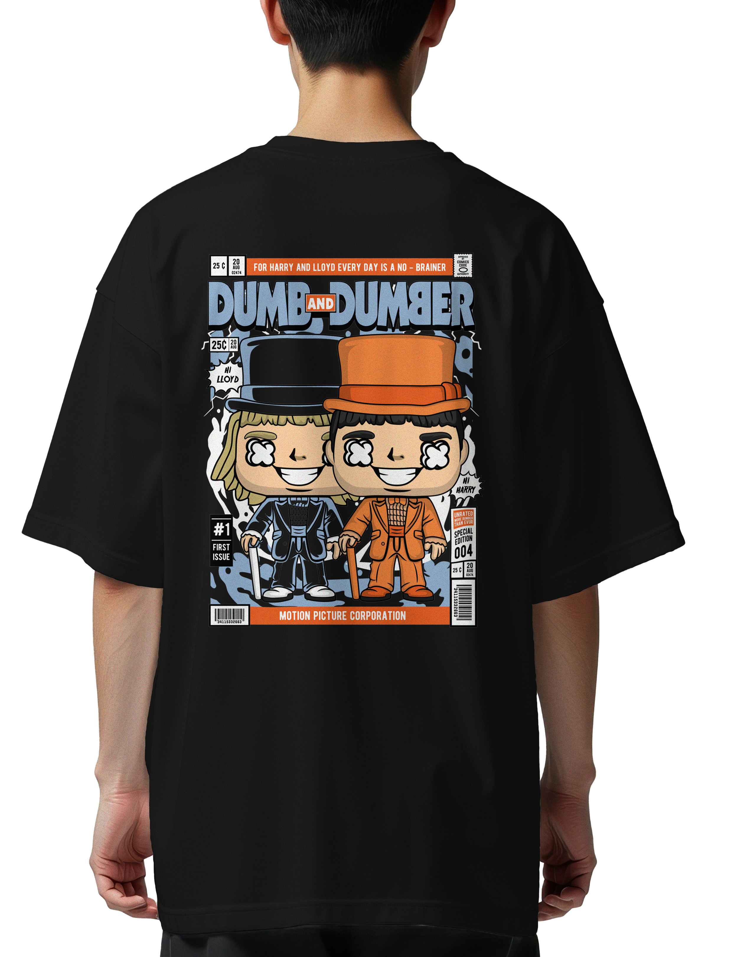 Oversized T-Shirt Dumb And Dumber Pop Culture Black