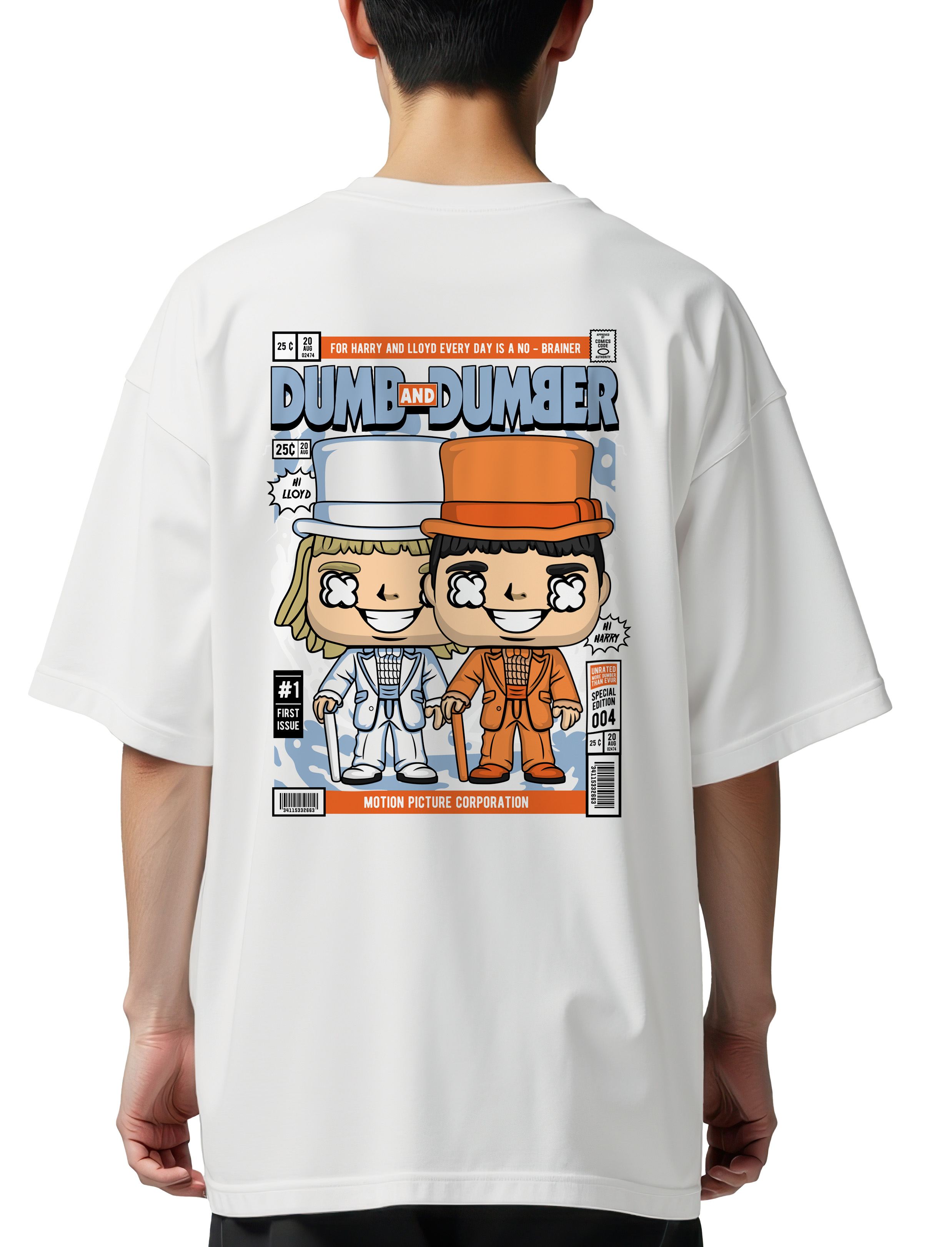Oversized T-Shirt Dumb And Dumber Pop Culture White