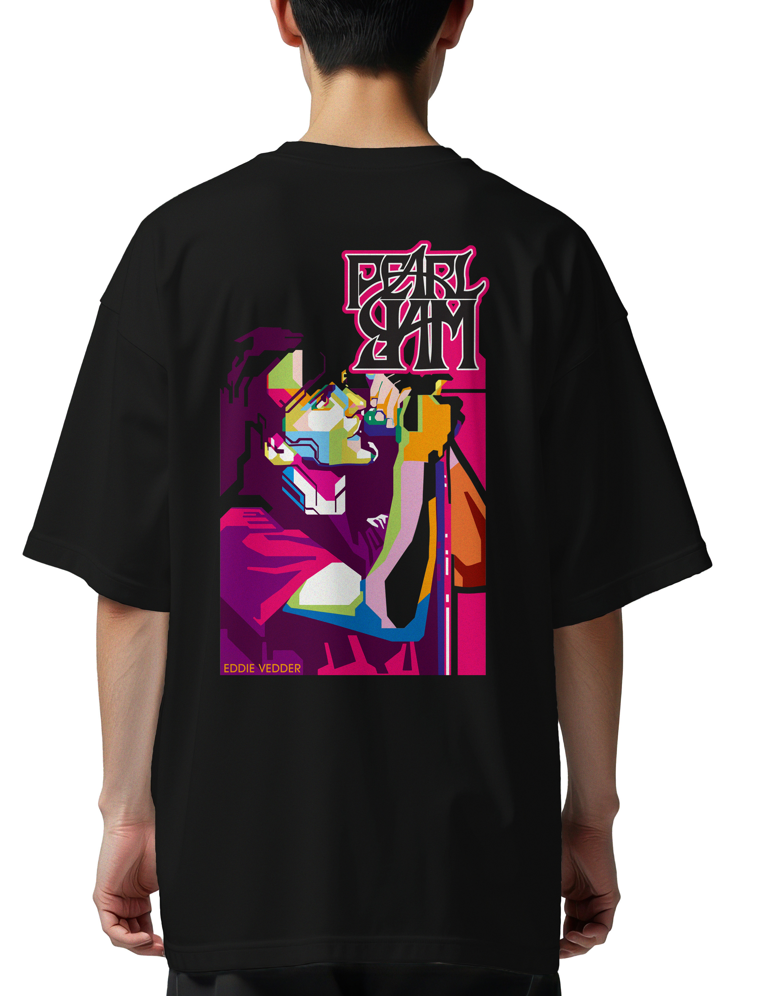 Oversized T-Shirt Eddie Vedder Pearl Jam Rock Avenue Black
