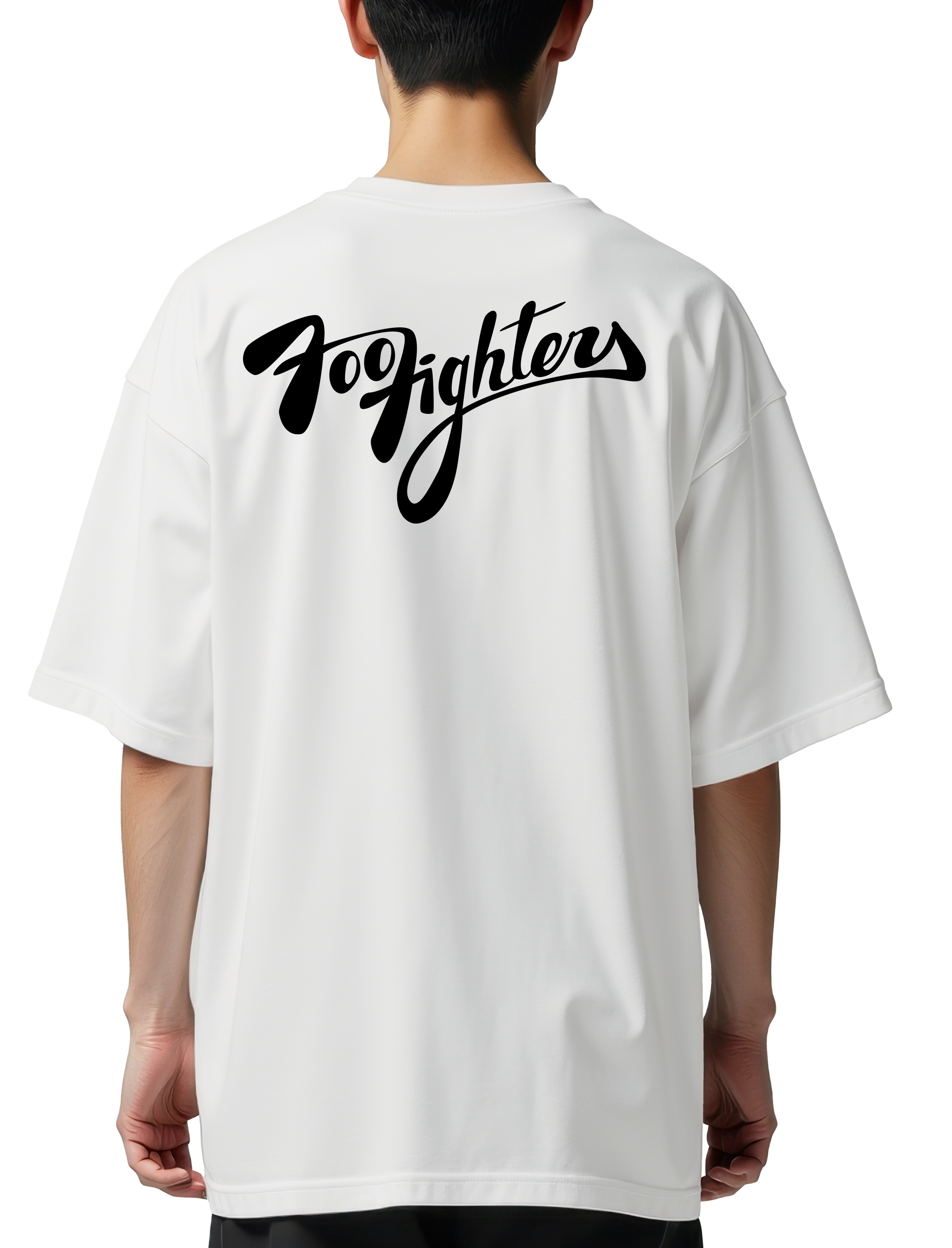 Oversized T-Shirt Foo Fighters Rock Avenue White