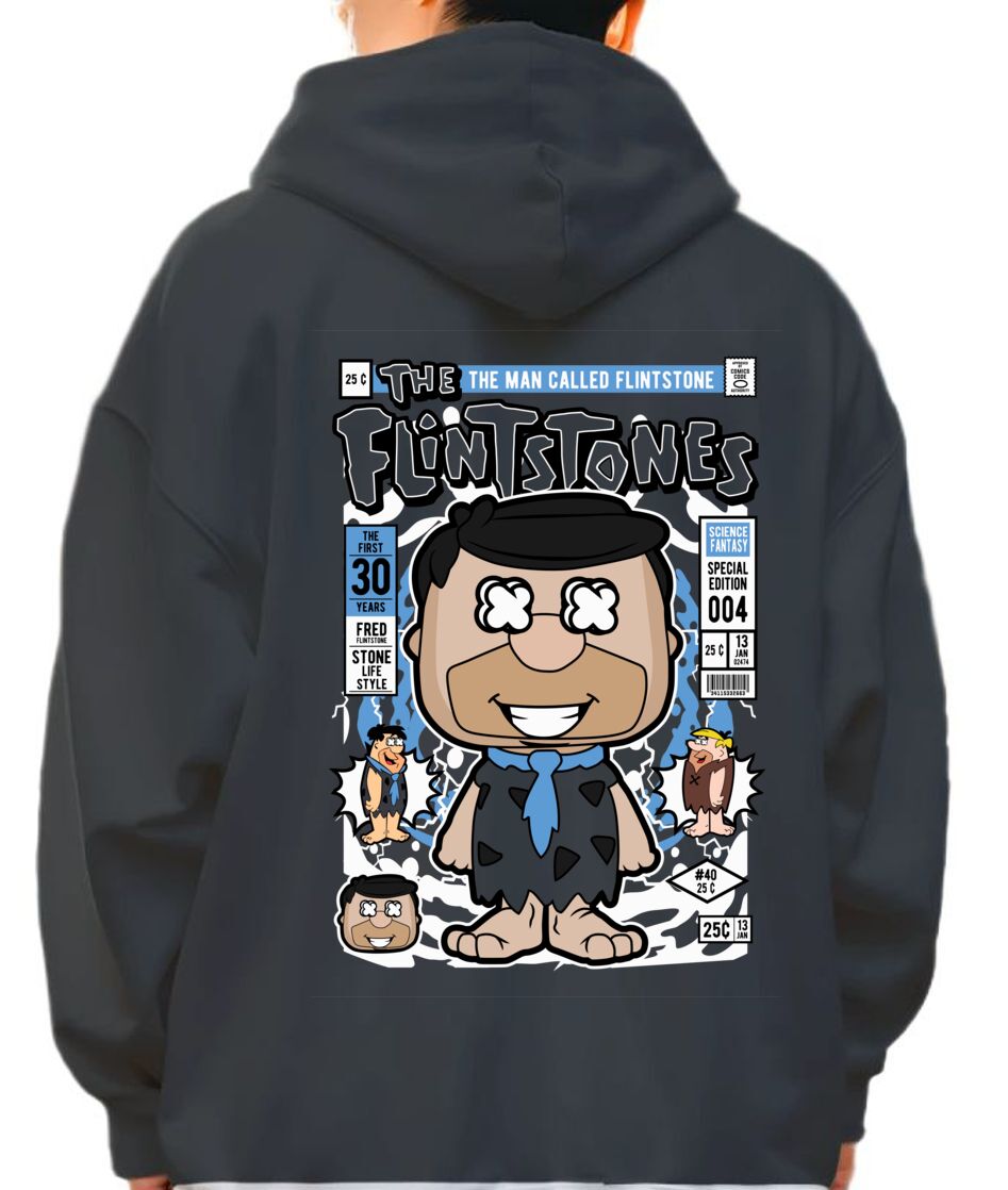 Hoodie Fred Flinstones Pop Culture Black